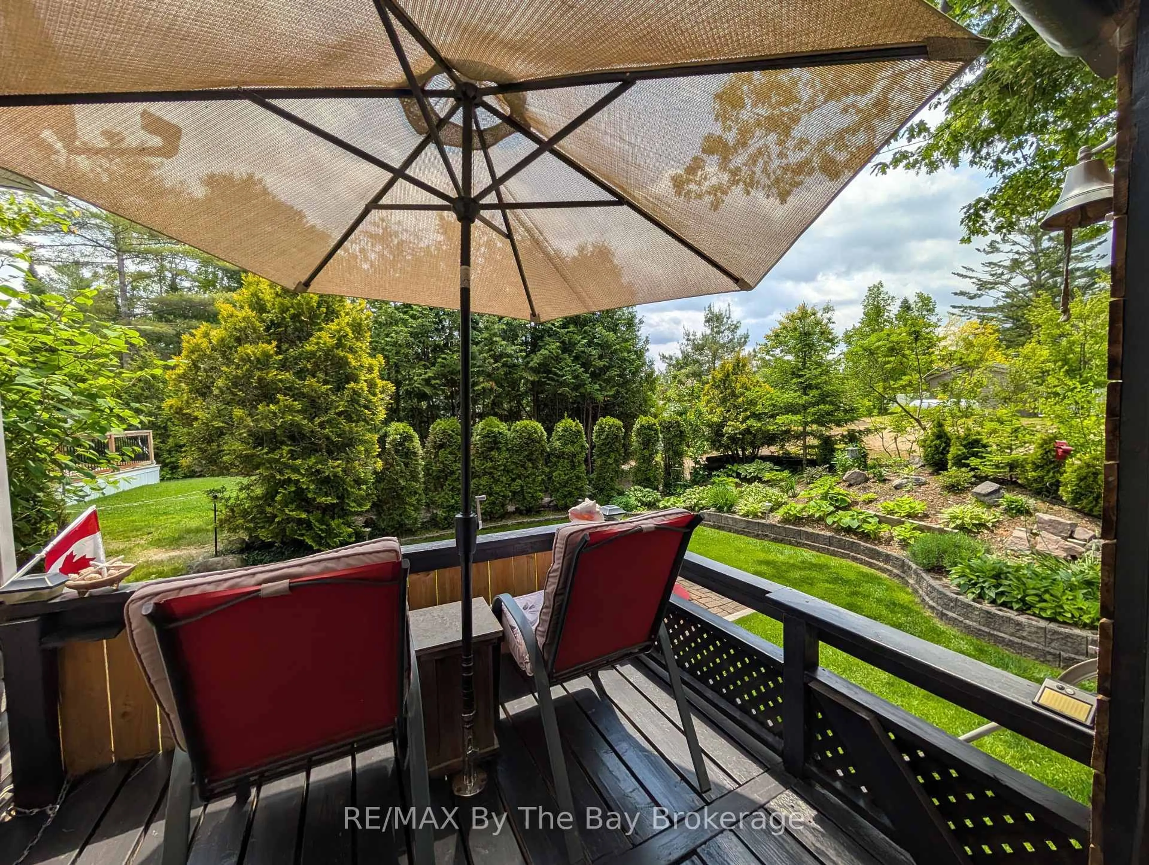 Patio, water/lake/river/ocean view for 85 Theme Park Dr #179, Wasaga Beach Ontario L9Z 1X7