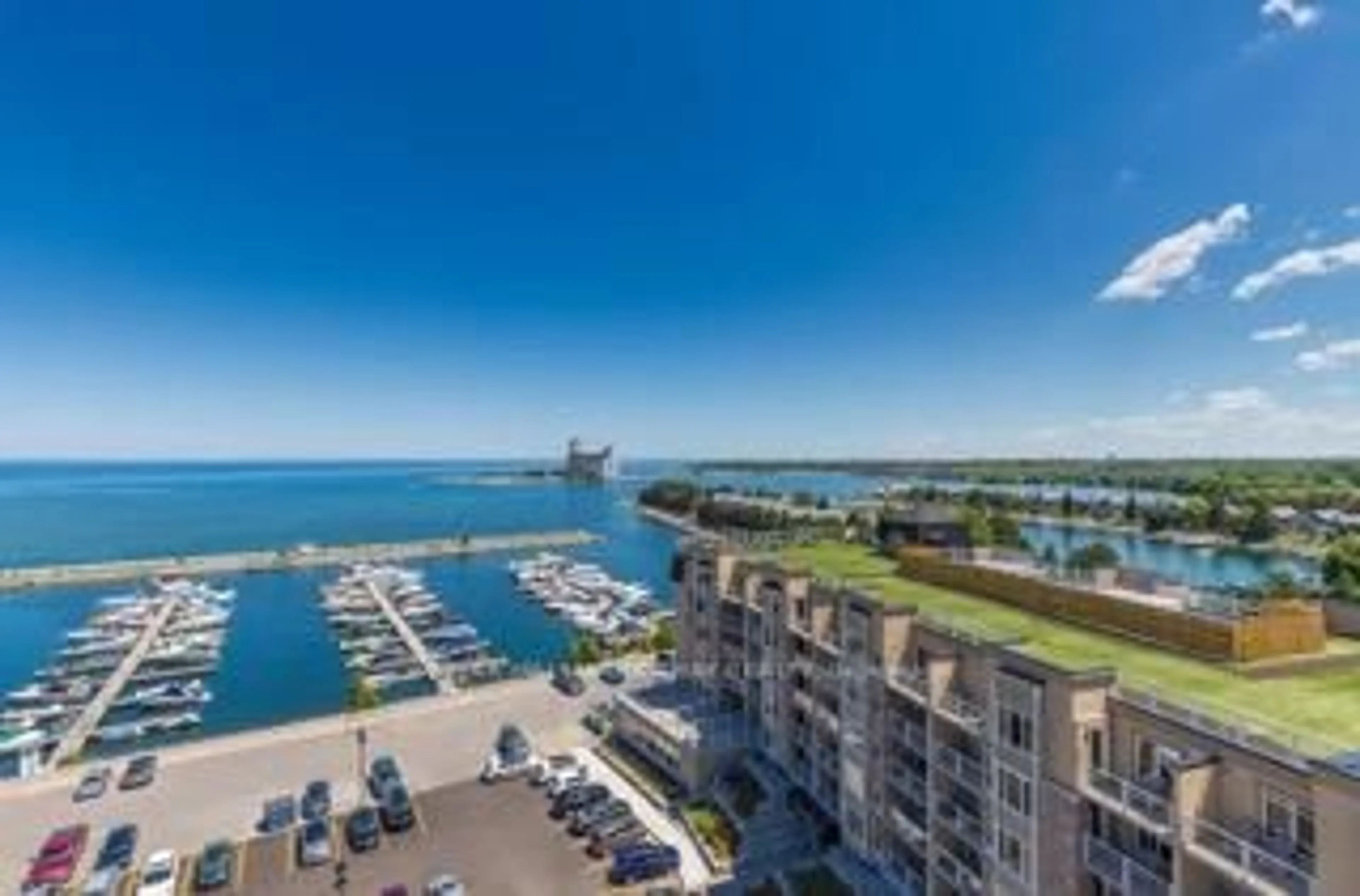 A pic from outside/outdoor area/front of a property/back of a property/a pic from drone, water/lake/river/ocean view for 9 Harbour St #2311/13, Collingwood Ontario L9Y 5C5
