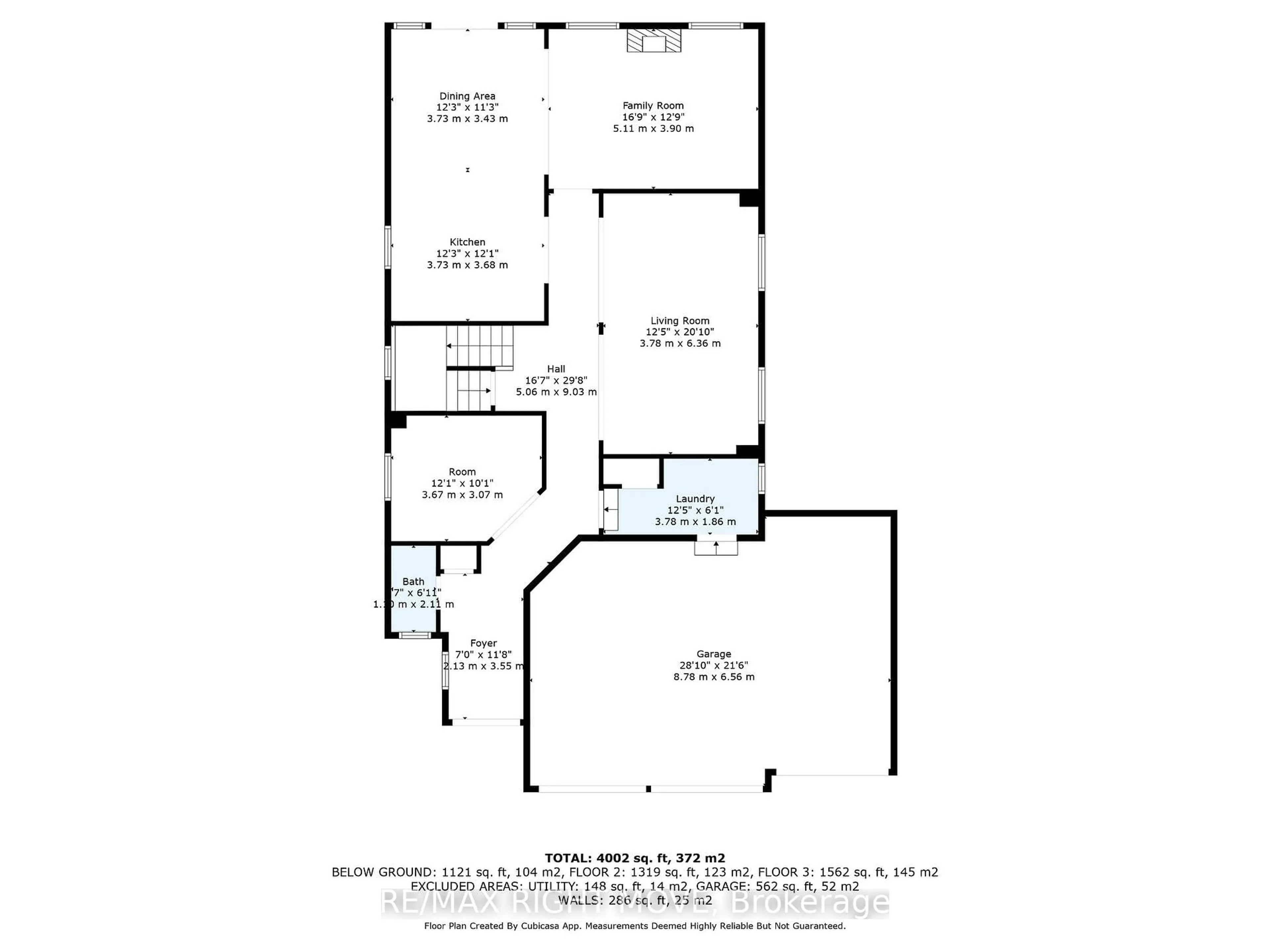 Floor plan for 132 The Queensway, Barrie Ontario L4M 0B4