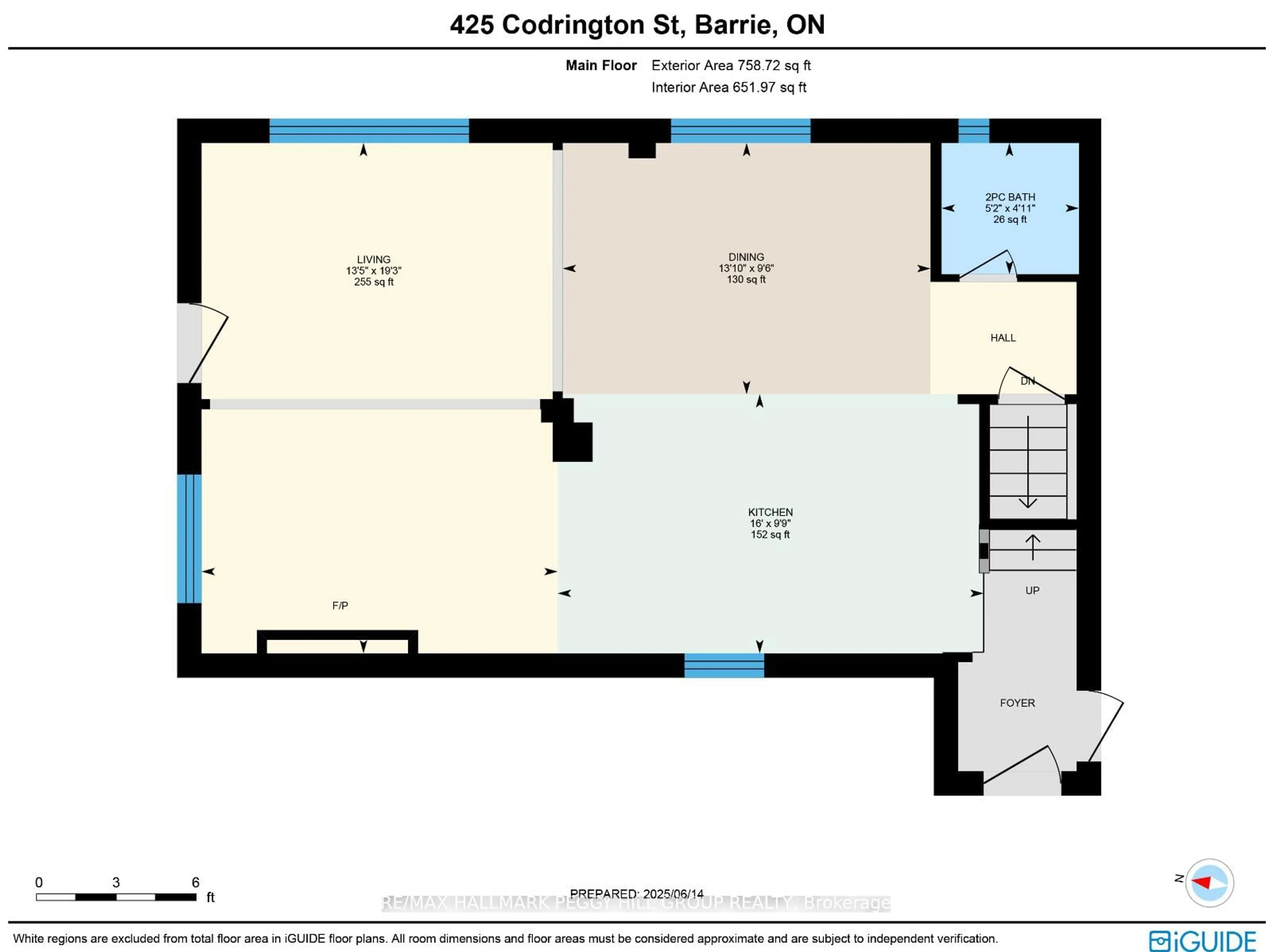 Floor plan for 425 Codrington St, Barrie Ontario L4M 1S9