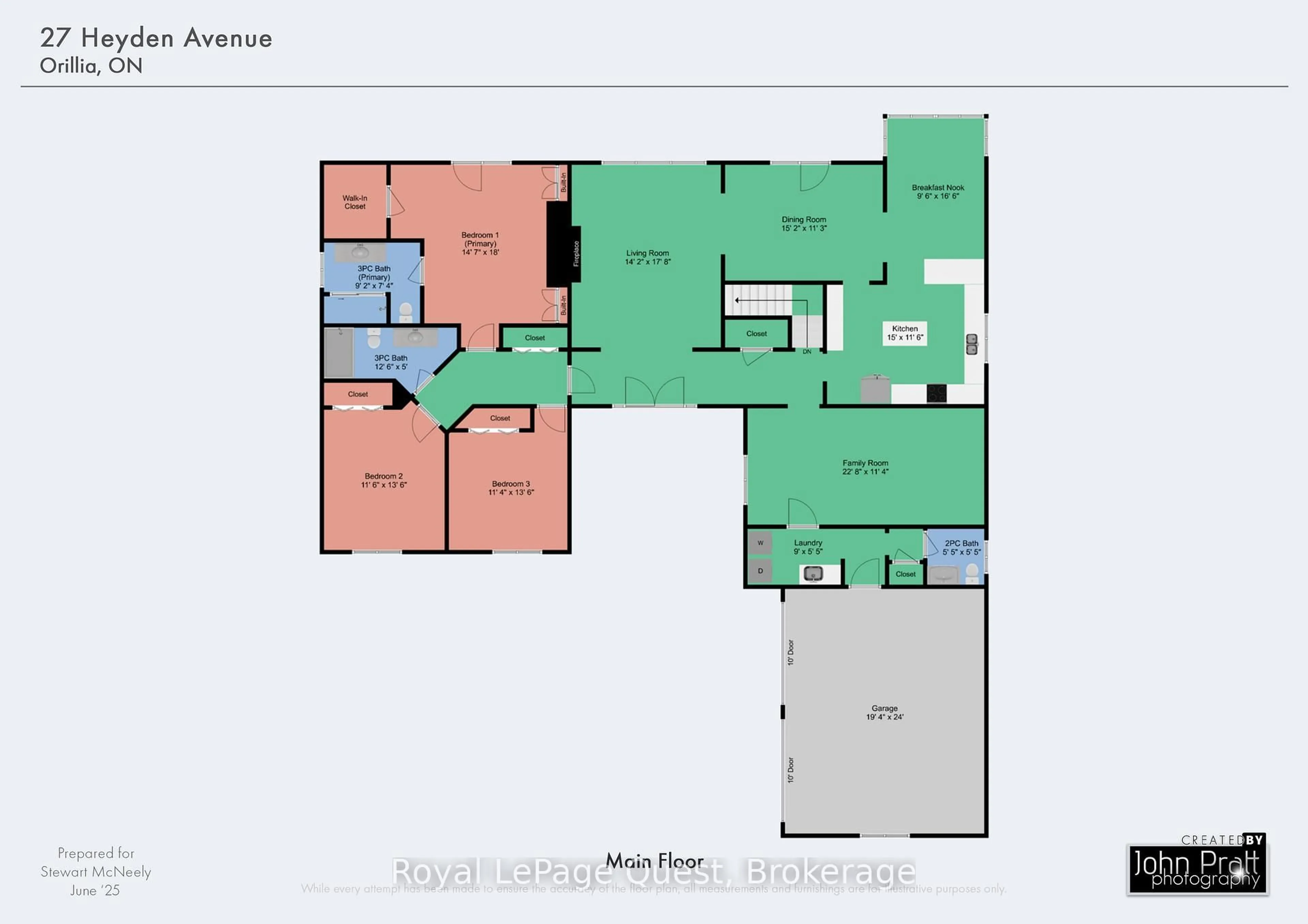 Floor plan for 27 Heyden Ave, Orillia Ontario L3V 6H1