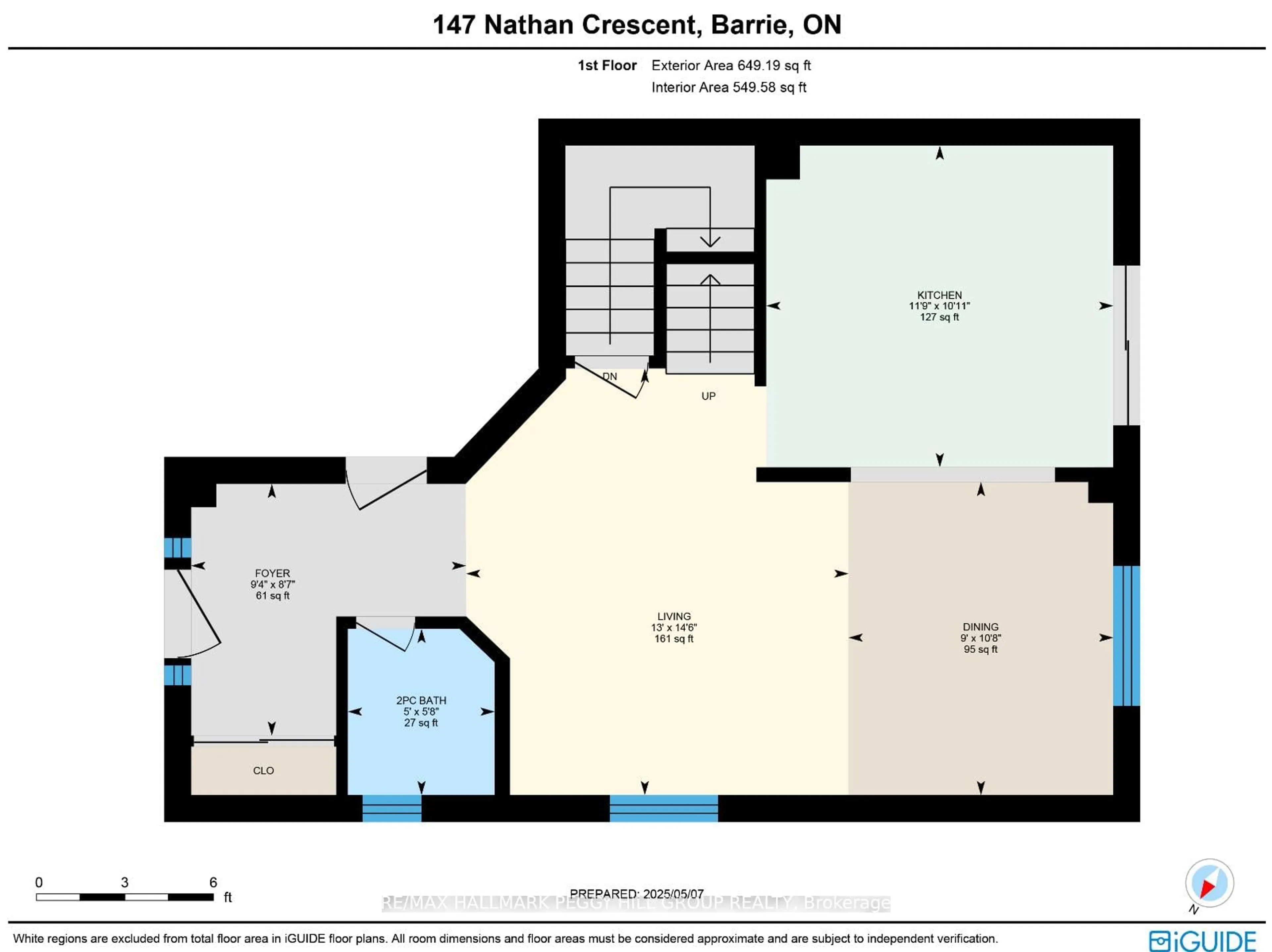 Floor plan for 147 Nathan Cres, Barrie Ontario L4N 0S5