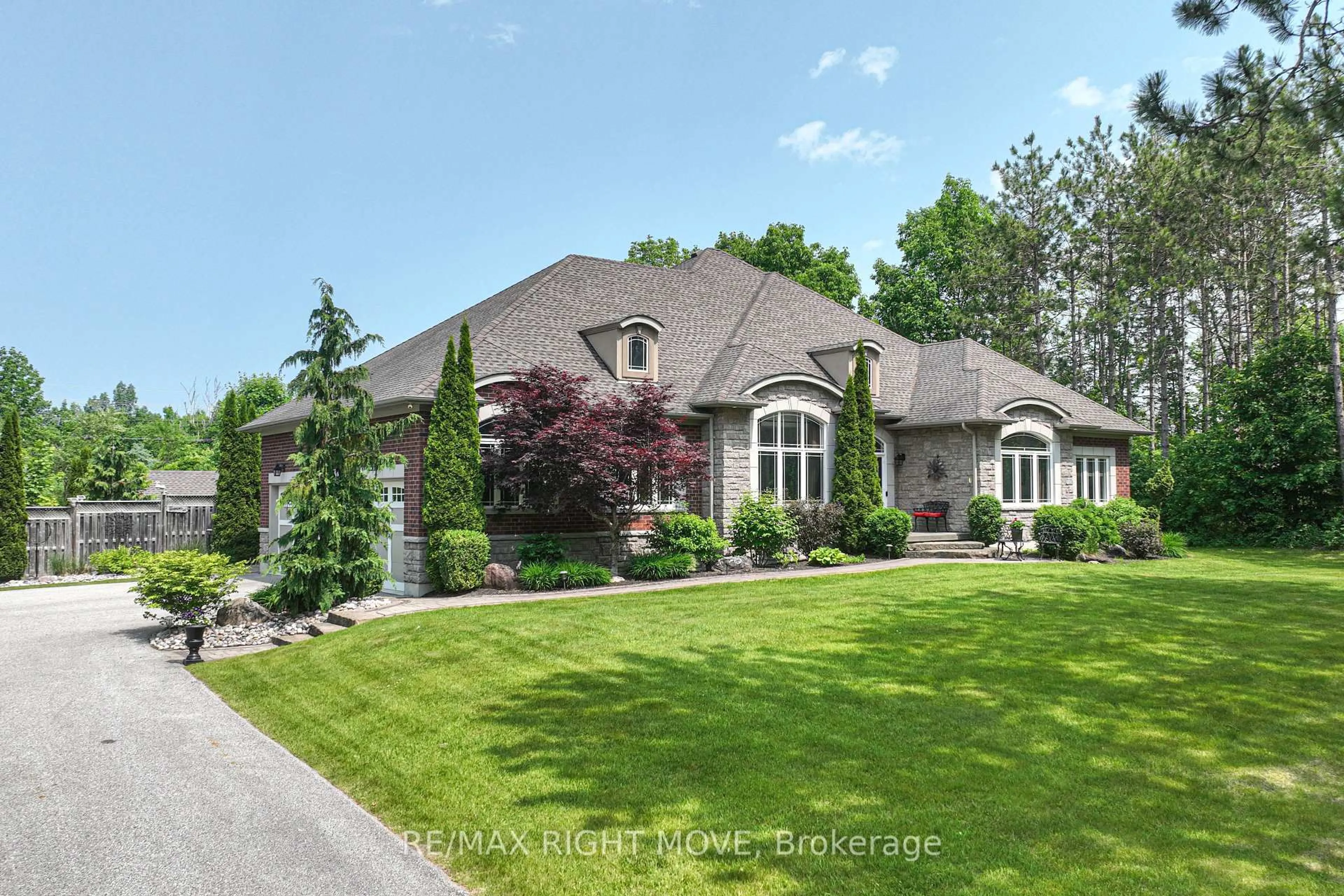 Home with brick exterior material, street for 4203 Pine Valley Lane, Severn Ontario L3V 6H2
