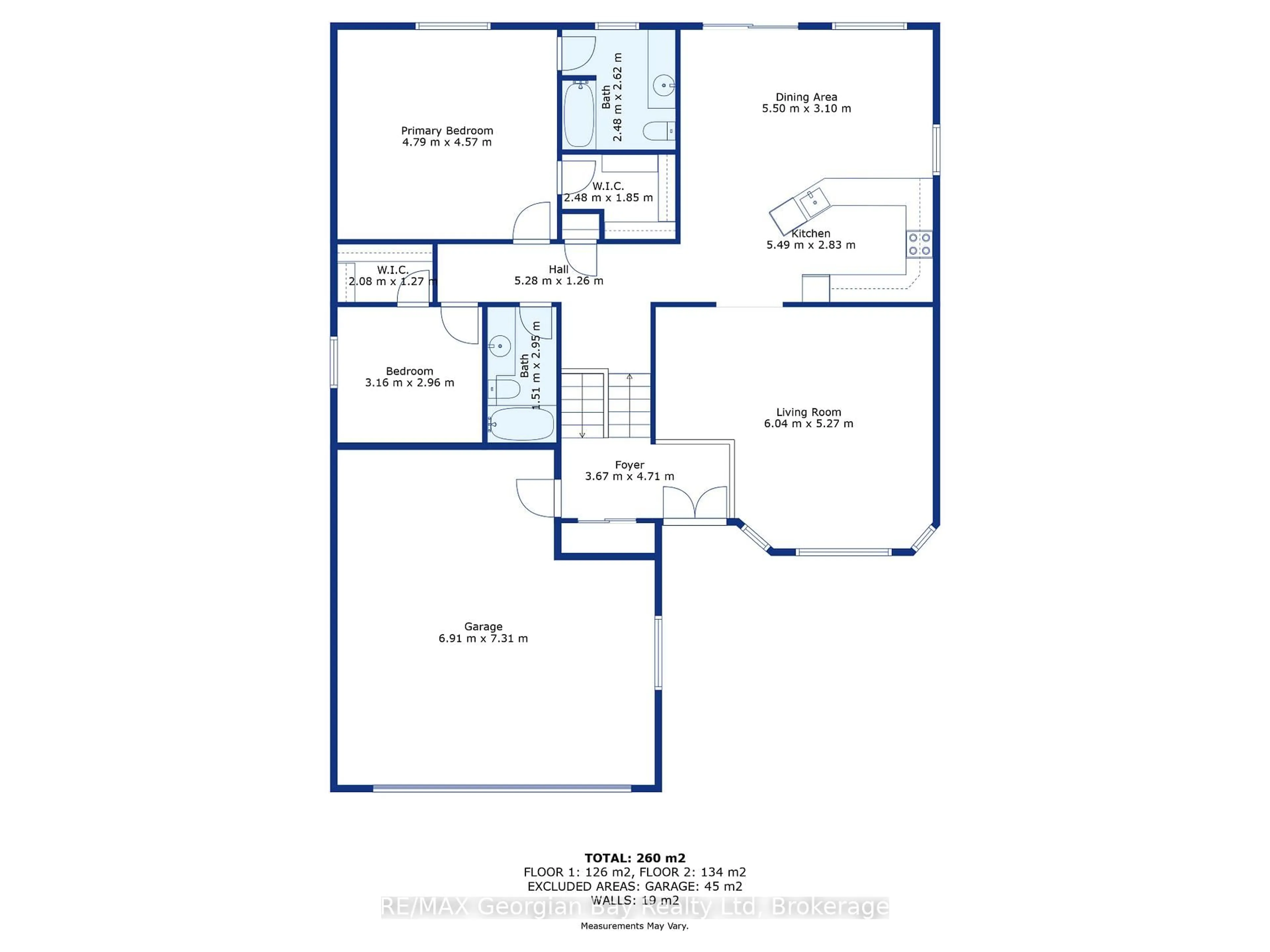 Floor plan for 477 ALBERT St, Tay Ontario L0K 2A0