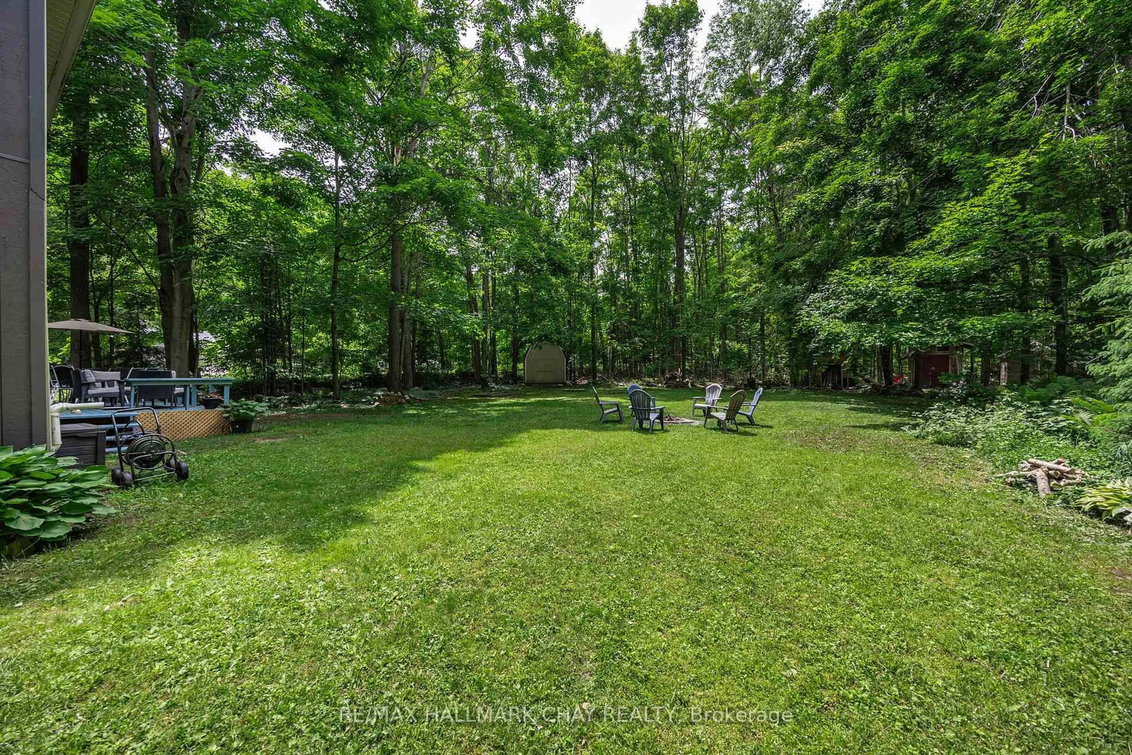 Patio, forest/trees view for 26 Cherry Tr, Oro-Medonte Ontario L0K 1E0