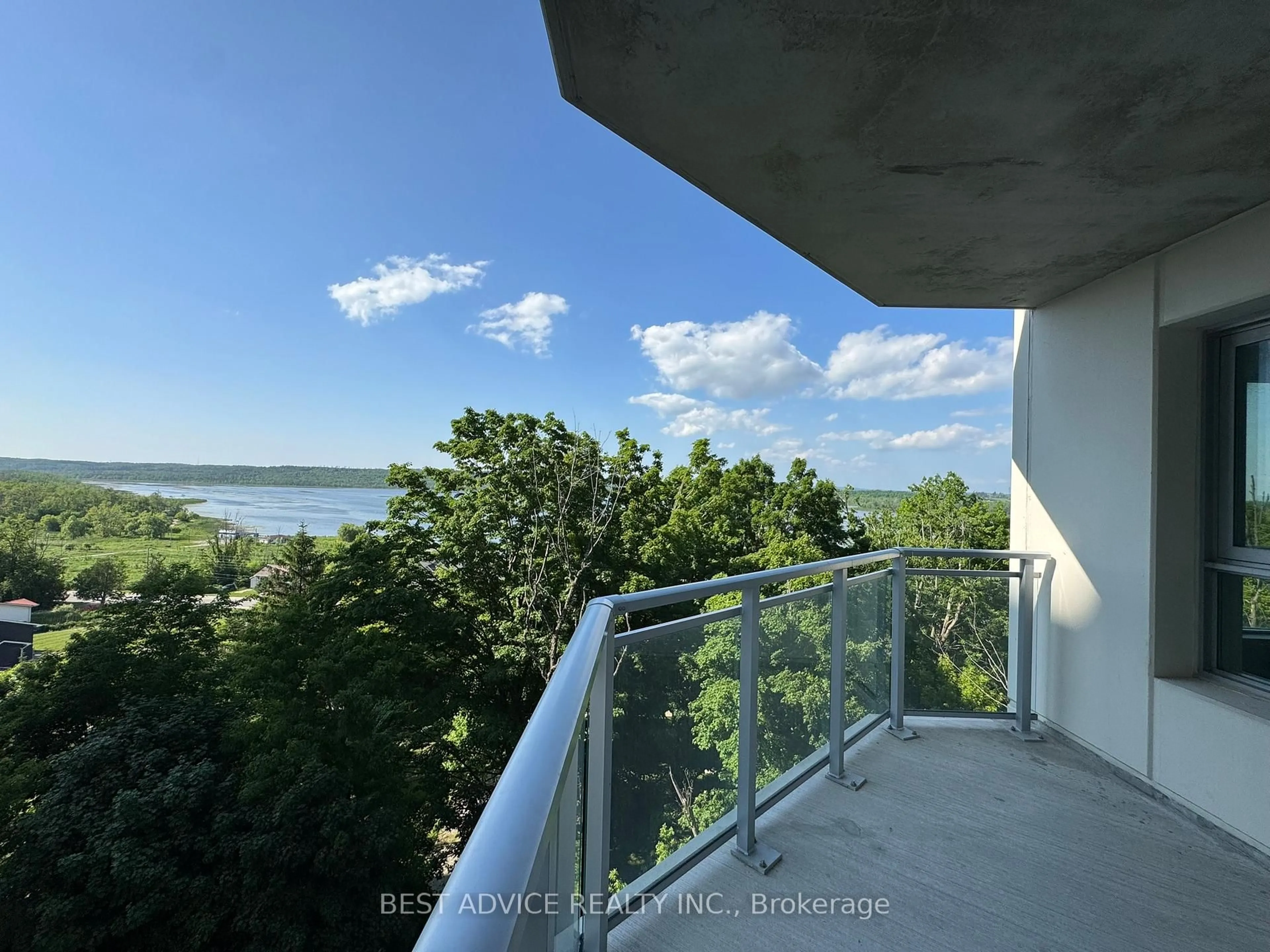 Balcony in the apartment, water/lake/river/ocean view for 58 Lakeside Terr #706, Barrie Ontario L4M 0L5