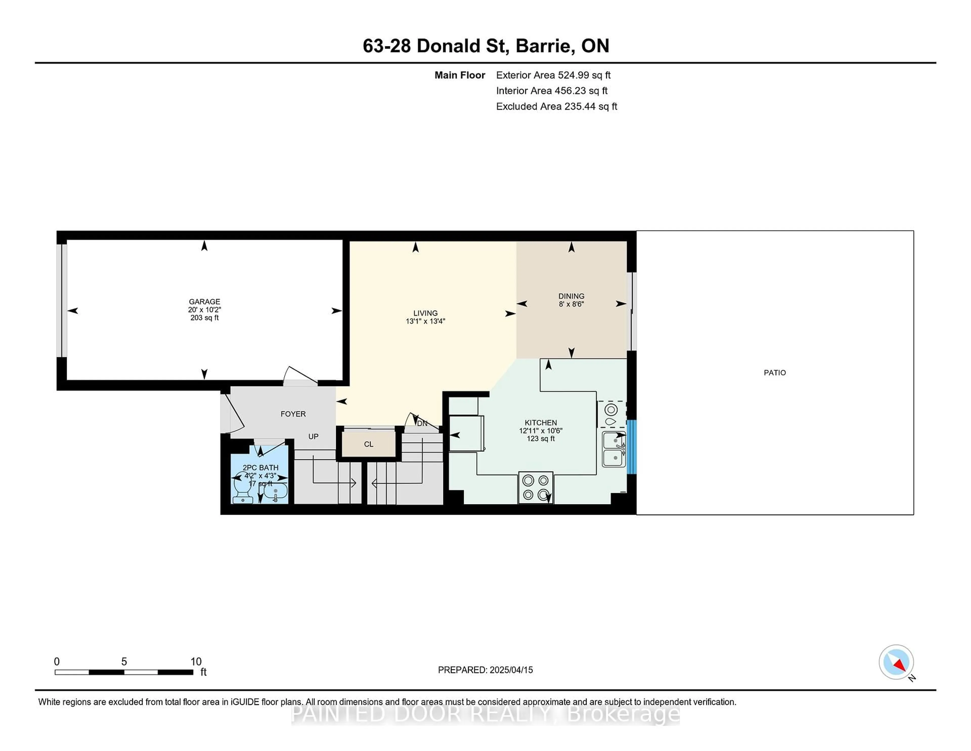 Floor plan for 28 Donald St #63, Barrie Ontario L4N 4S6