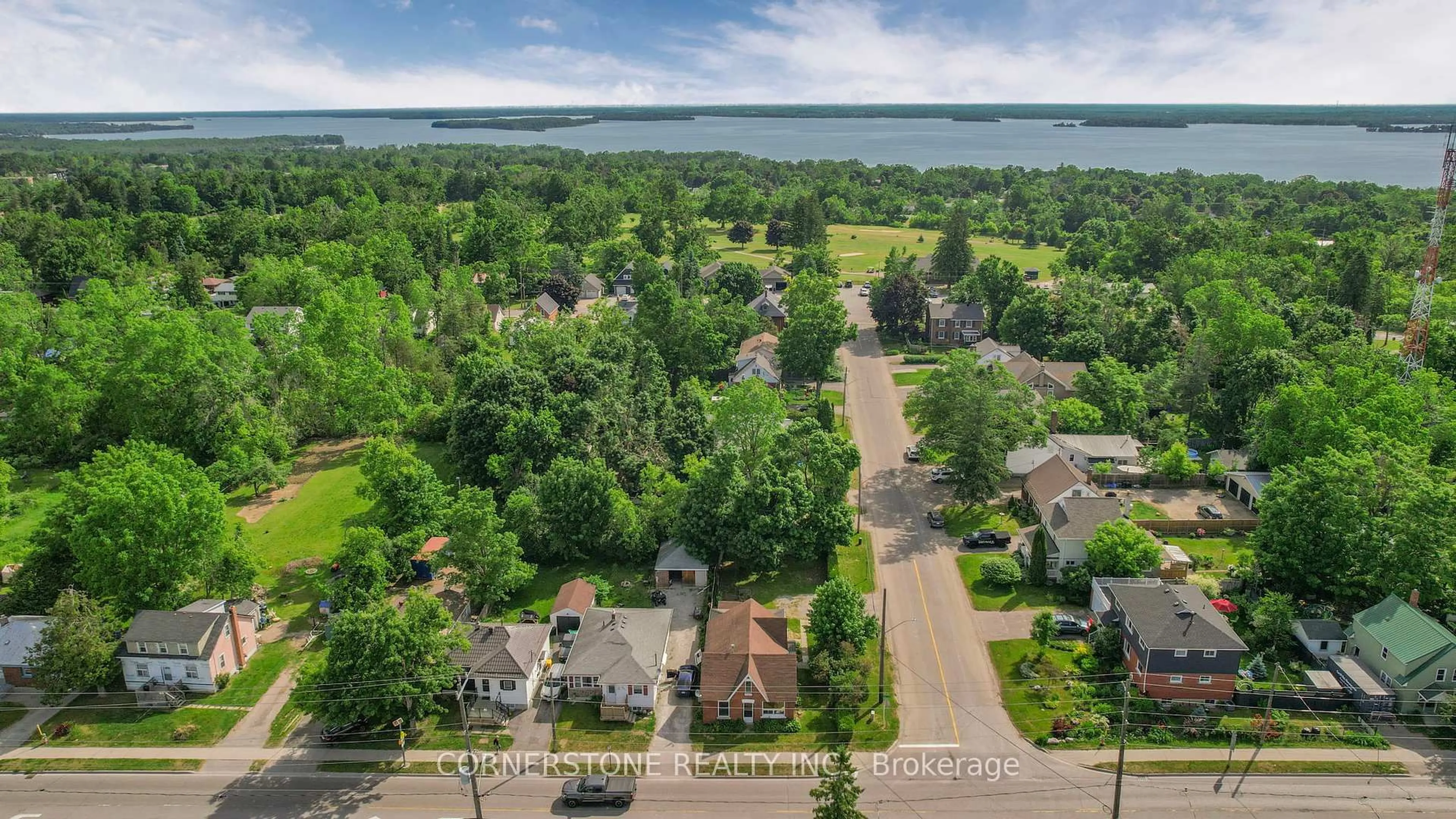 A pic from outside/outdoor area/front of a property/back of a property/a pic from drone, water/lake/river/ocean view for 362 West St, Orillia Ontario L3V 5E6