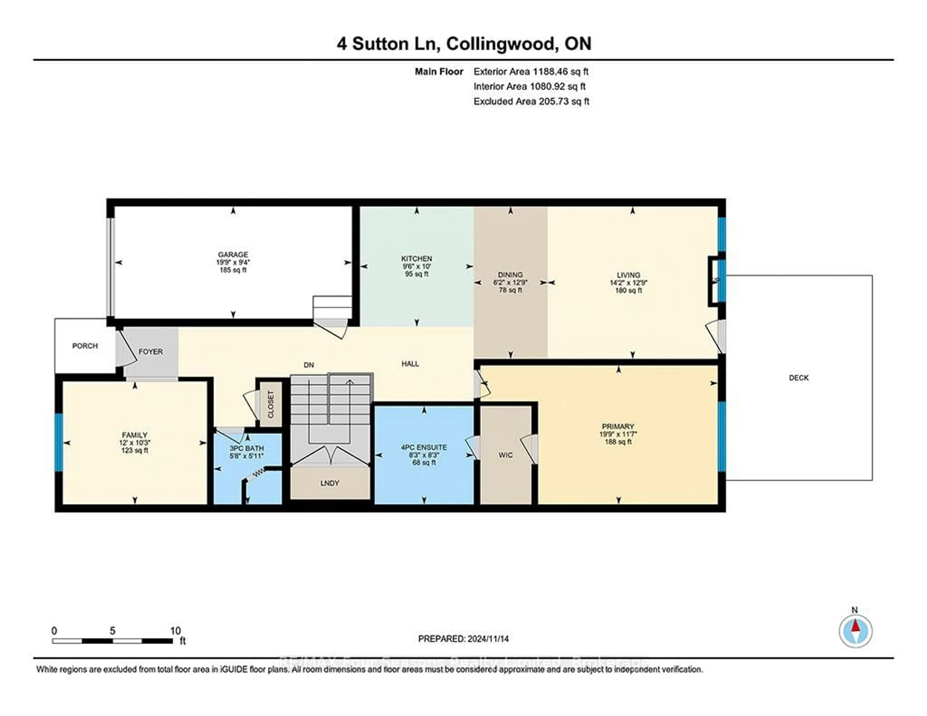 Floor plan for 4 SUTTON Lane, Collingwood Ontario L9Y 5B4