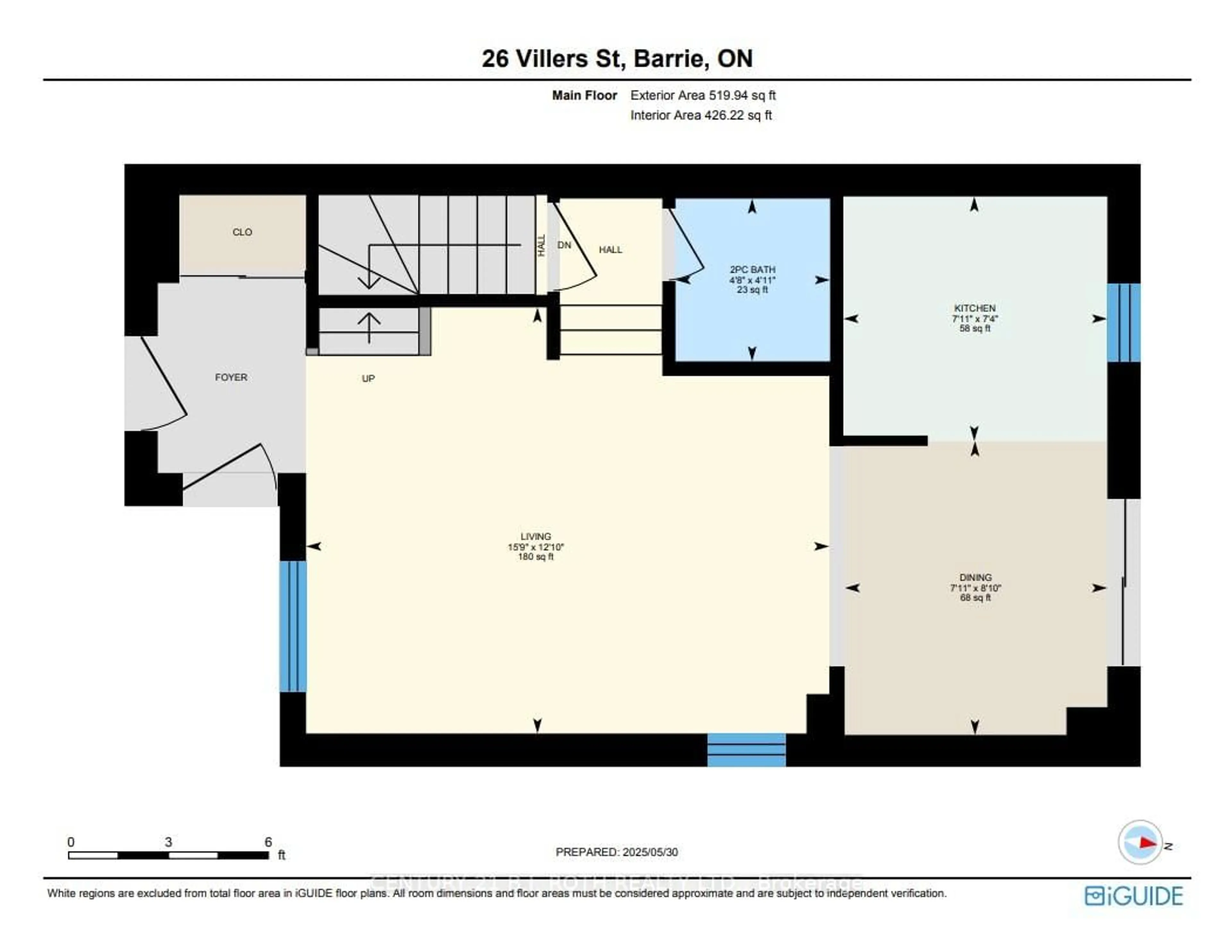 Floor plan for 26 Villers St, Barrie Ontario L4N 0X2