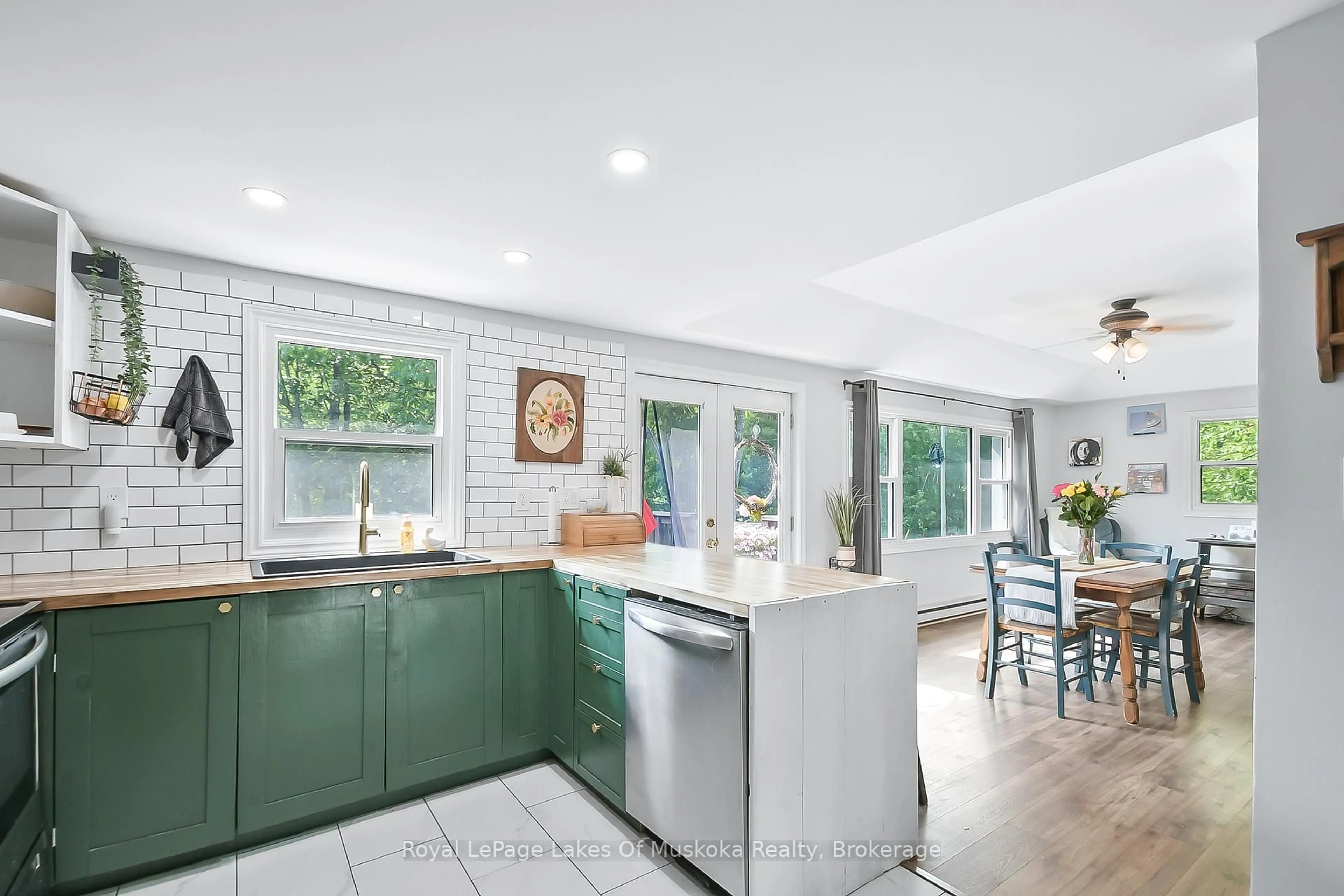 Open concept kitchen, ceramic/tile floor for 7519 East River Rd, Ramara Ontario L0K 2B0