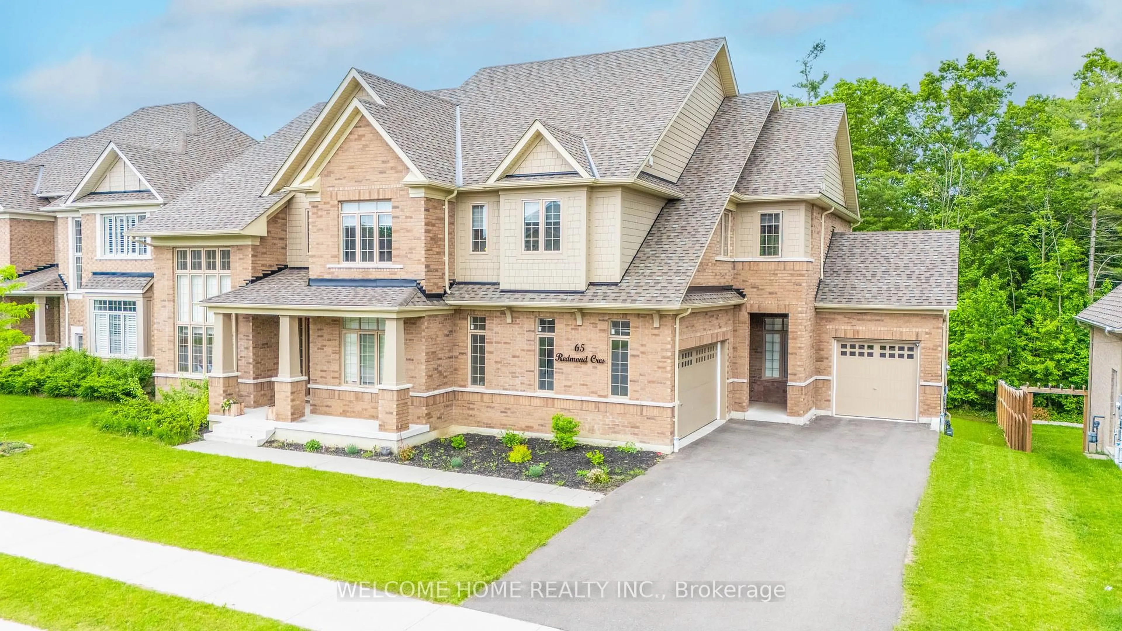 Home with brick exterior material, street for 65 Redmond Cres, Springwater Ontario L9X 1Z8