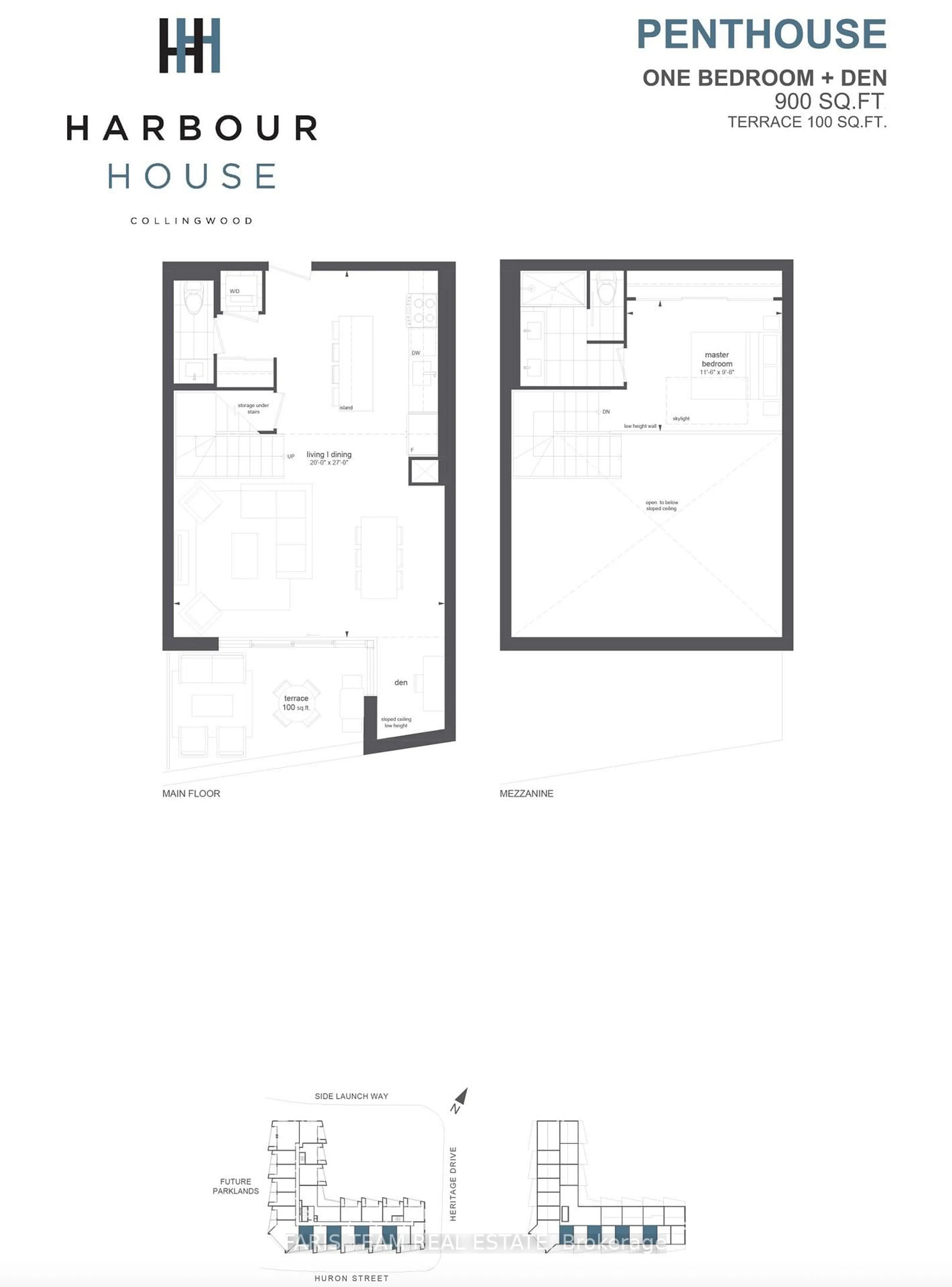 Floor plan for 31 Huron St #609, Collingwood Ontario L9Y 1C3