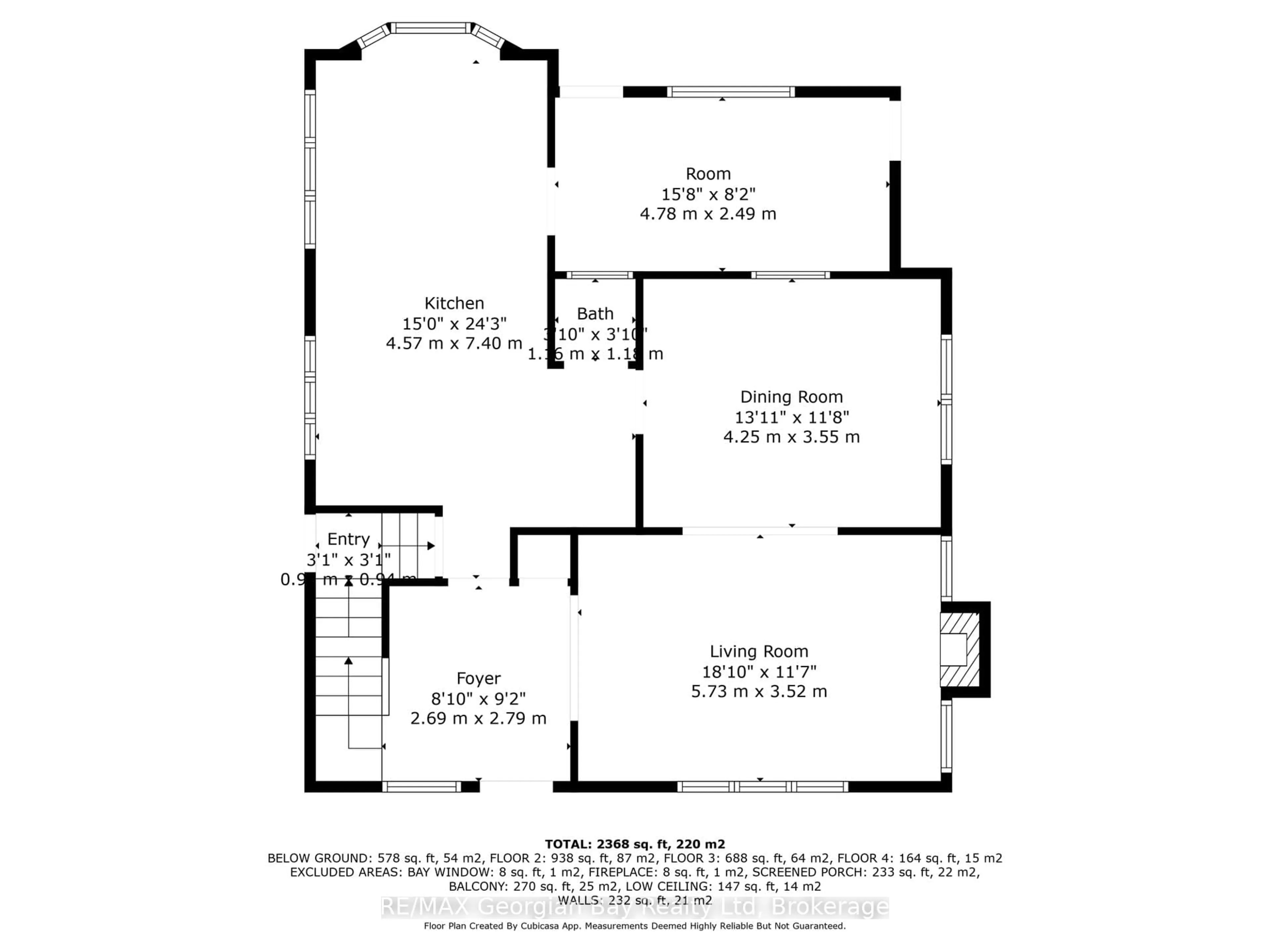 Floor plan for 324 Second St, Midland Ontario L4R 3R3