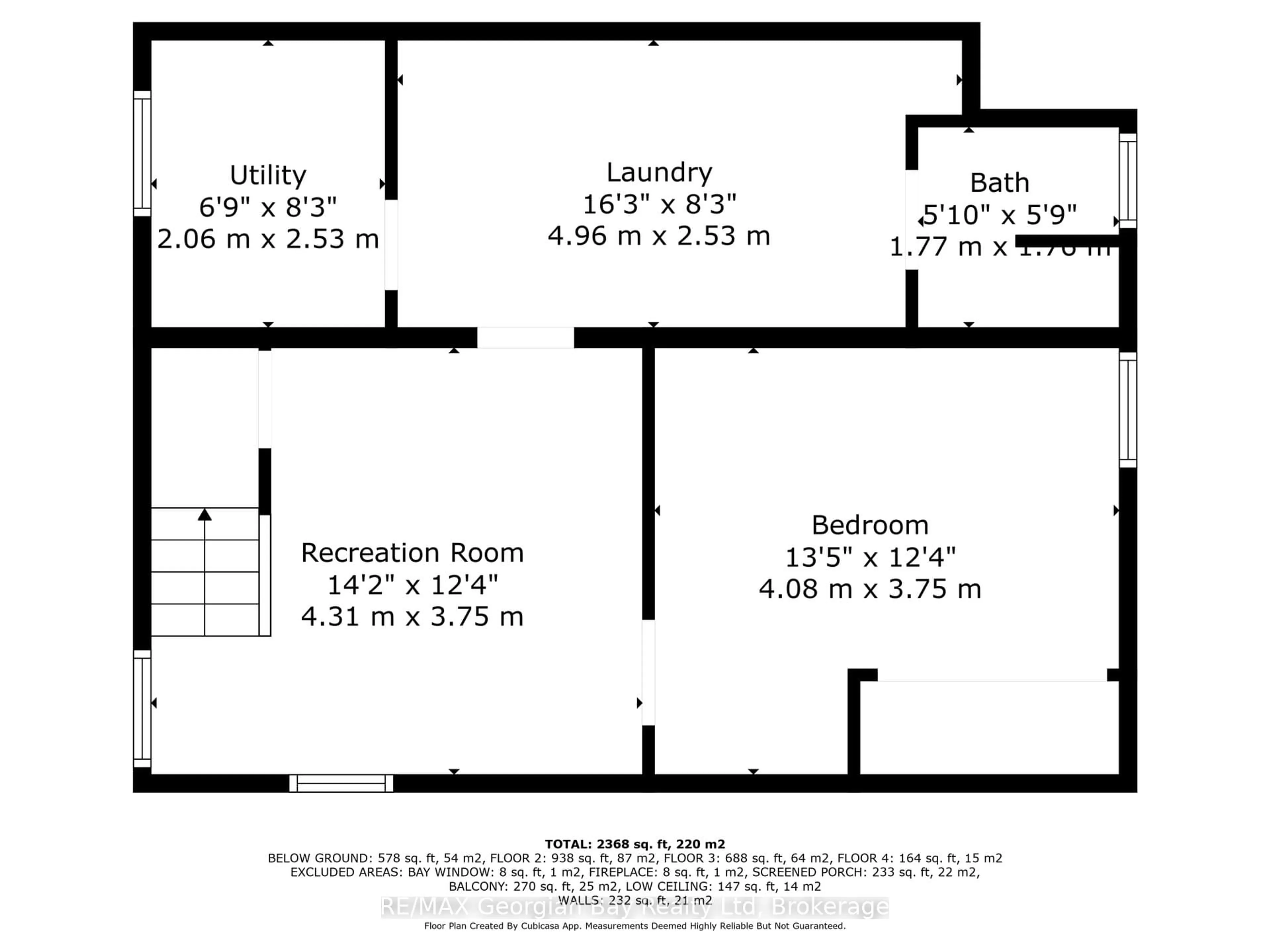 Floor plan for 324 Second St, Midland Ontario L4R 3R3