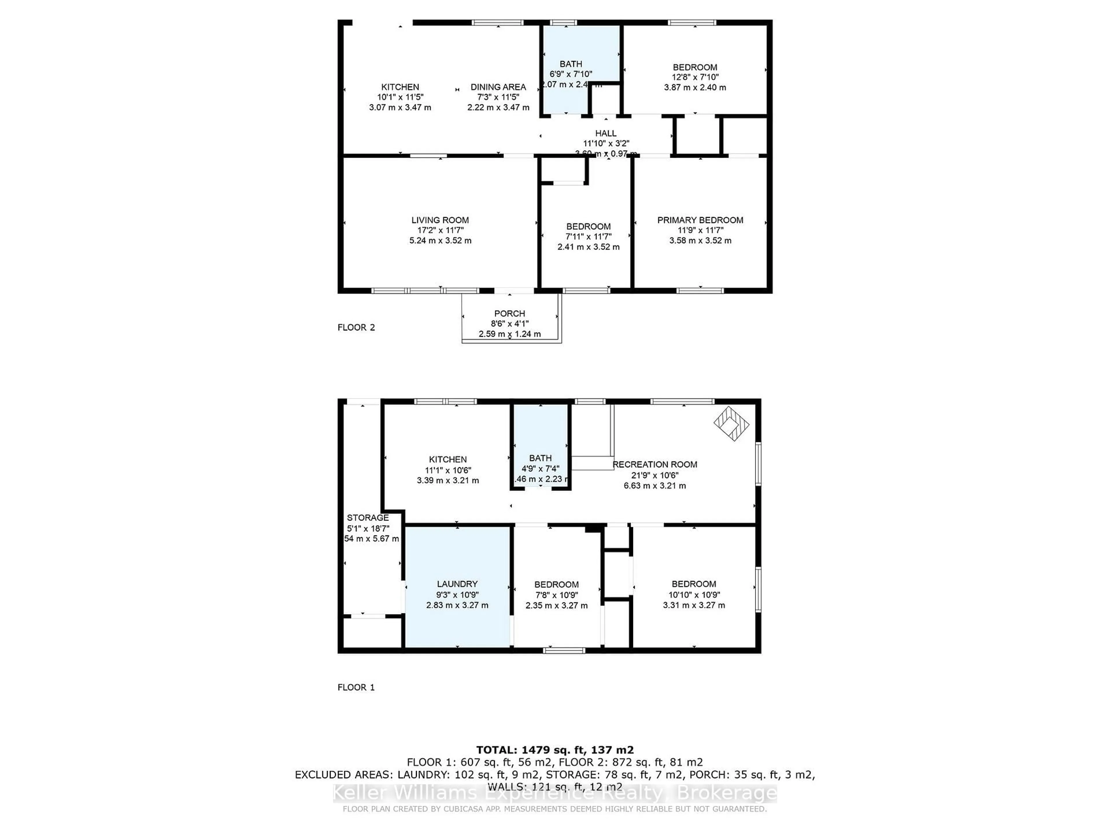 Floor plan for 258 Ruby St, Midland Ontario L4R 2L4