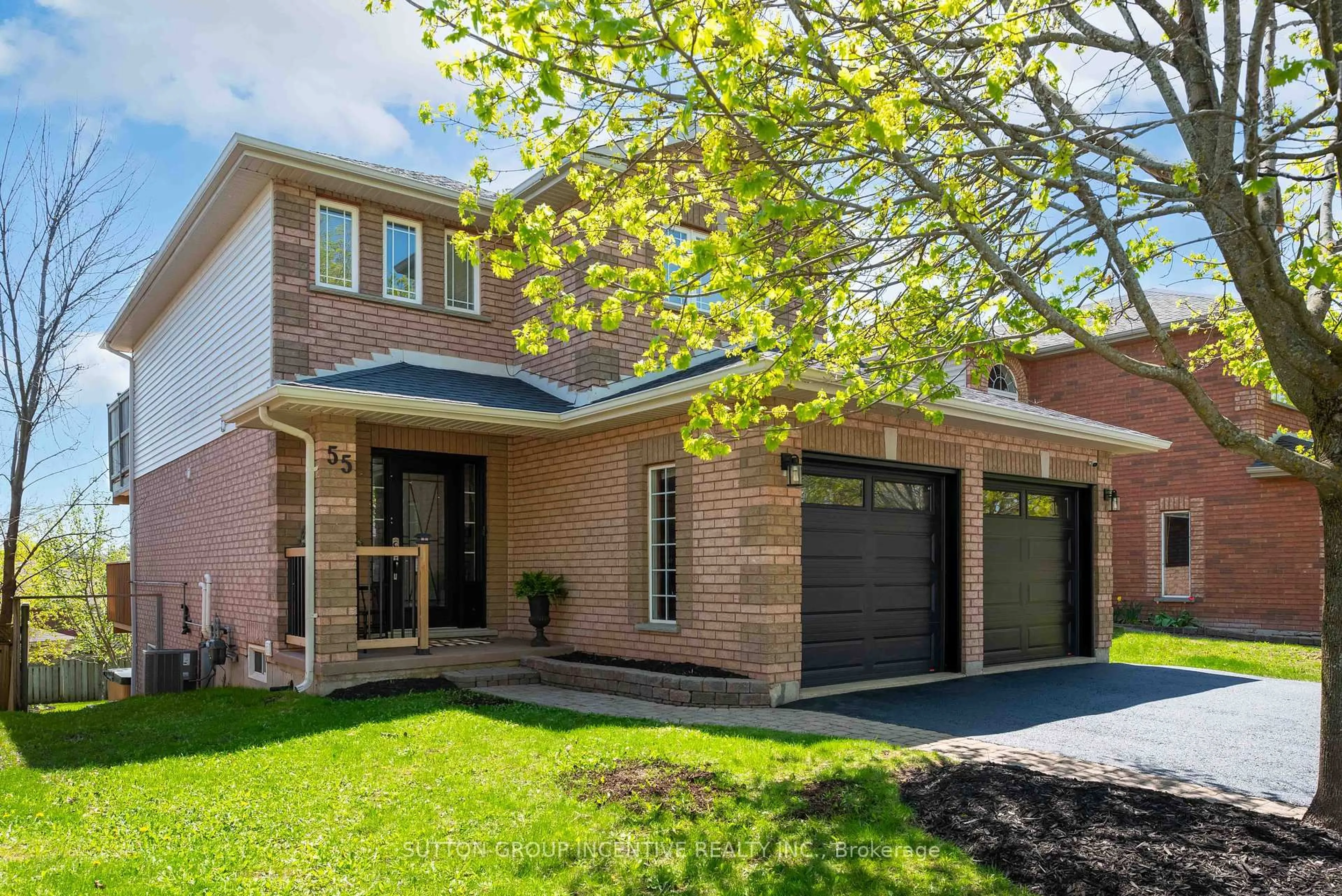Home with brick exterior material, street for 55 Vanessa Dr, Orillia Ontario L3V 7X2