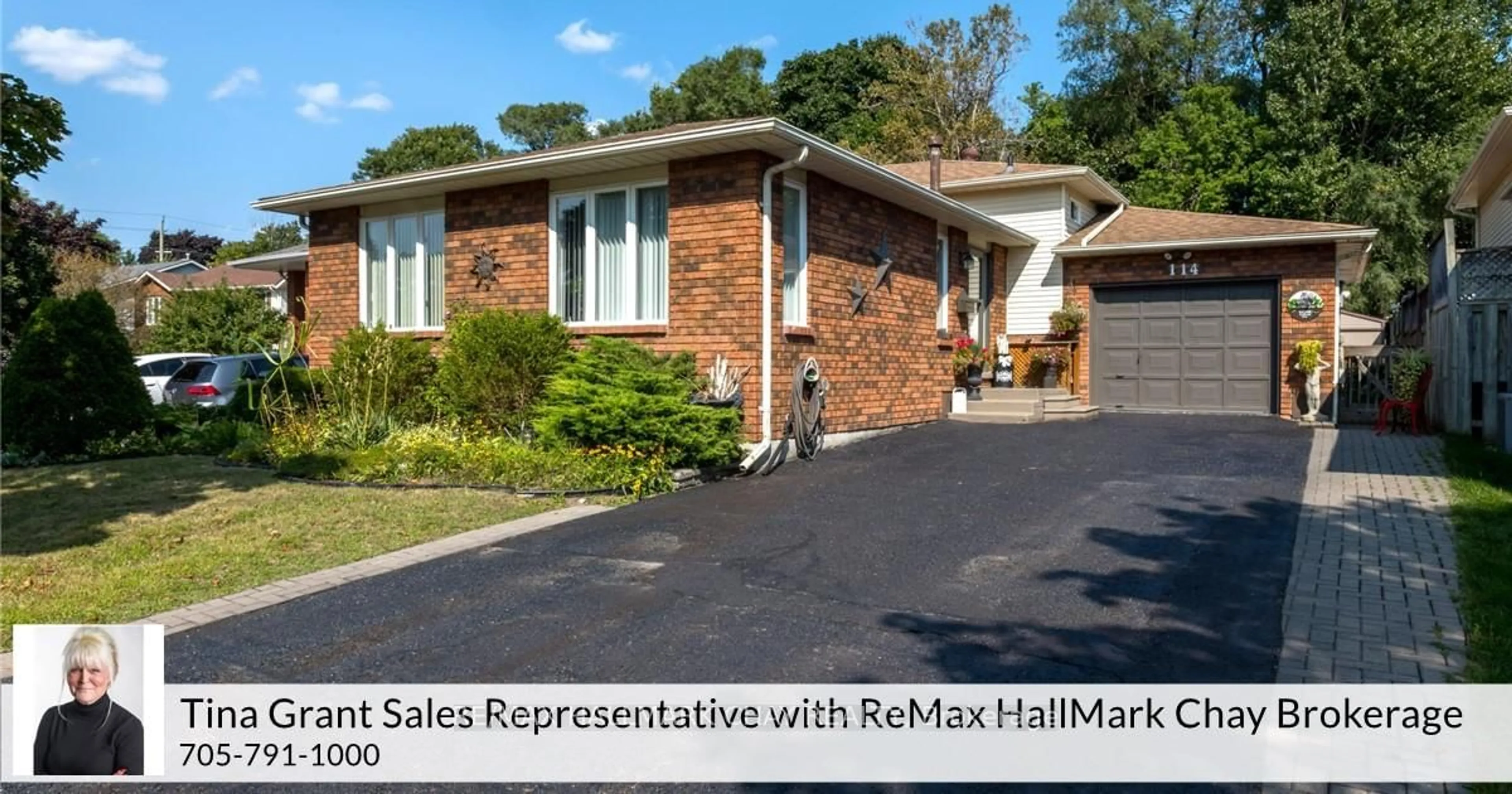 Home with brick exterior material, street for 114 Chieftain Cres, Barrie Ontario L4N 6J3
