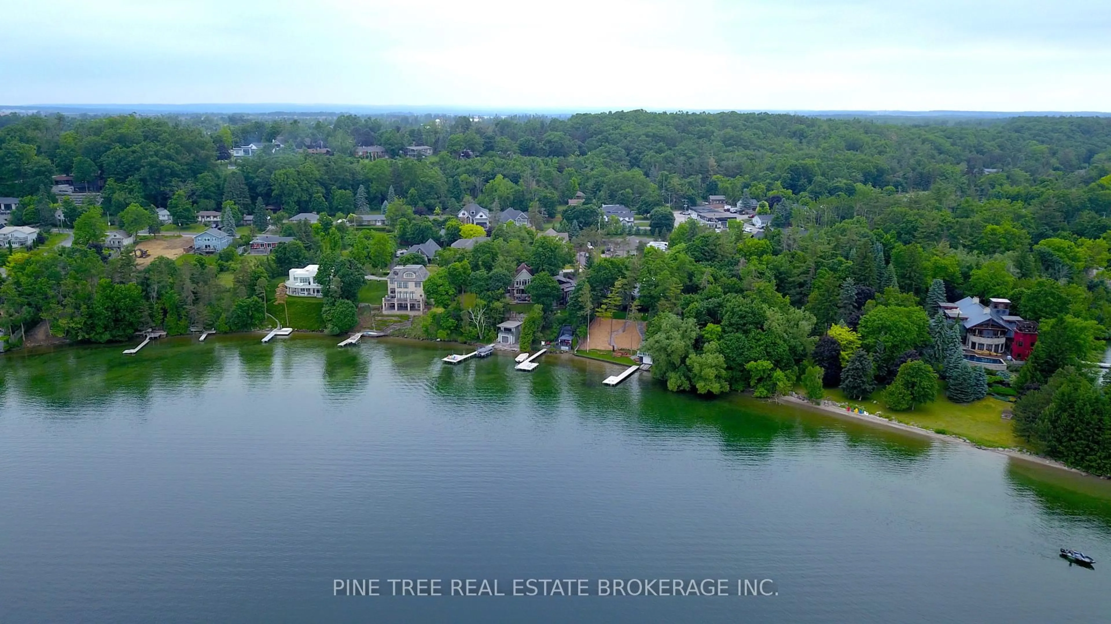 A pic from outside/outdoor area/front of a property/back of a property/a pic from drone, water/lake/river/ocean view for 65 Barrie Terr, Oro-Medonte Ontario L4M 1E8