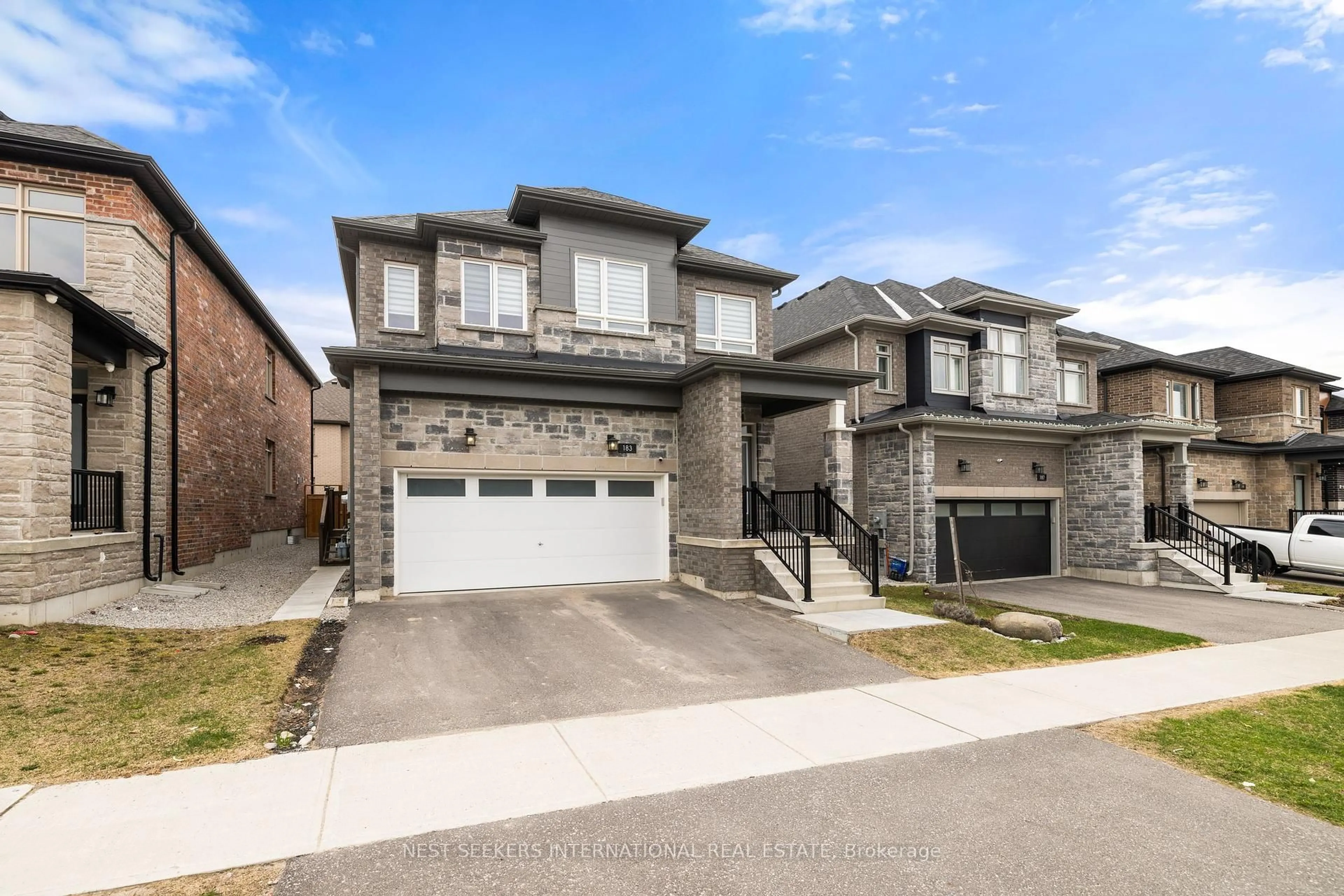 Home with brick exterior material, street for 183 Franklin Tr, Barrie Ontario L9J 0J1
