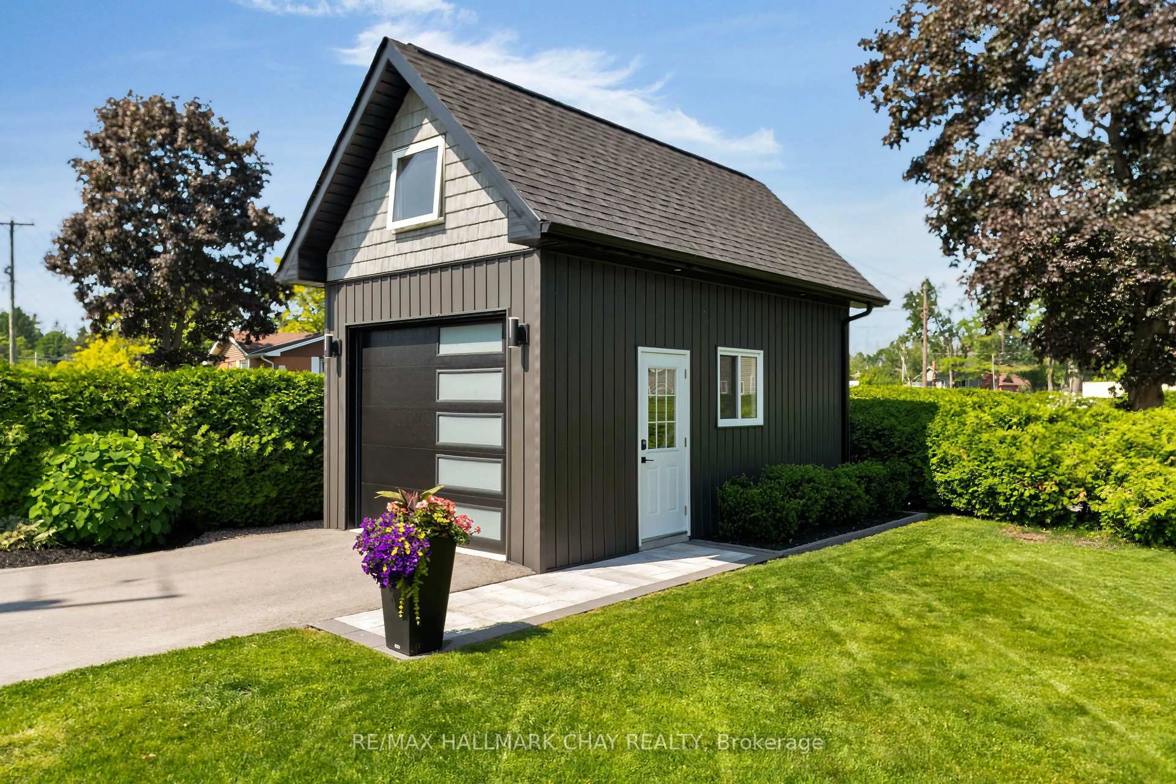 Home with vinyl exterior material, street for 4217 Orkney Beach Rd, Ramara Ontario L3V 0S1