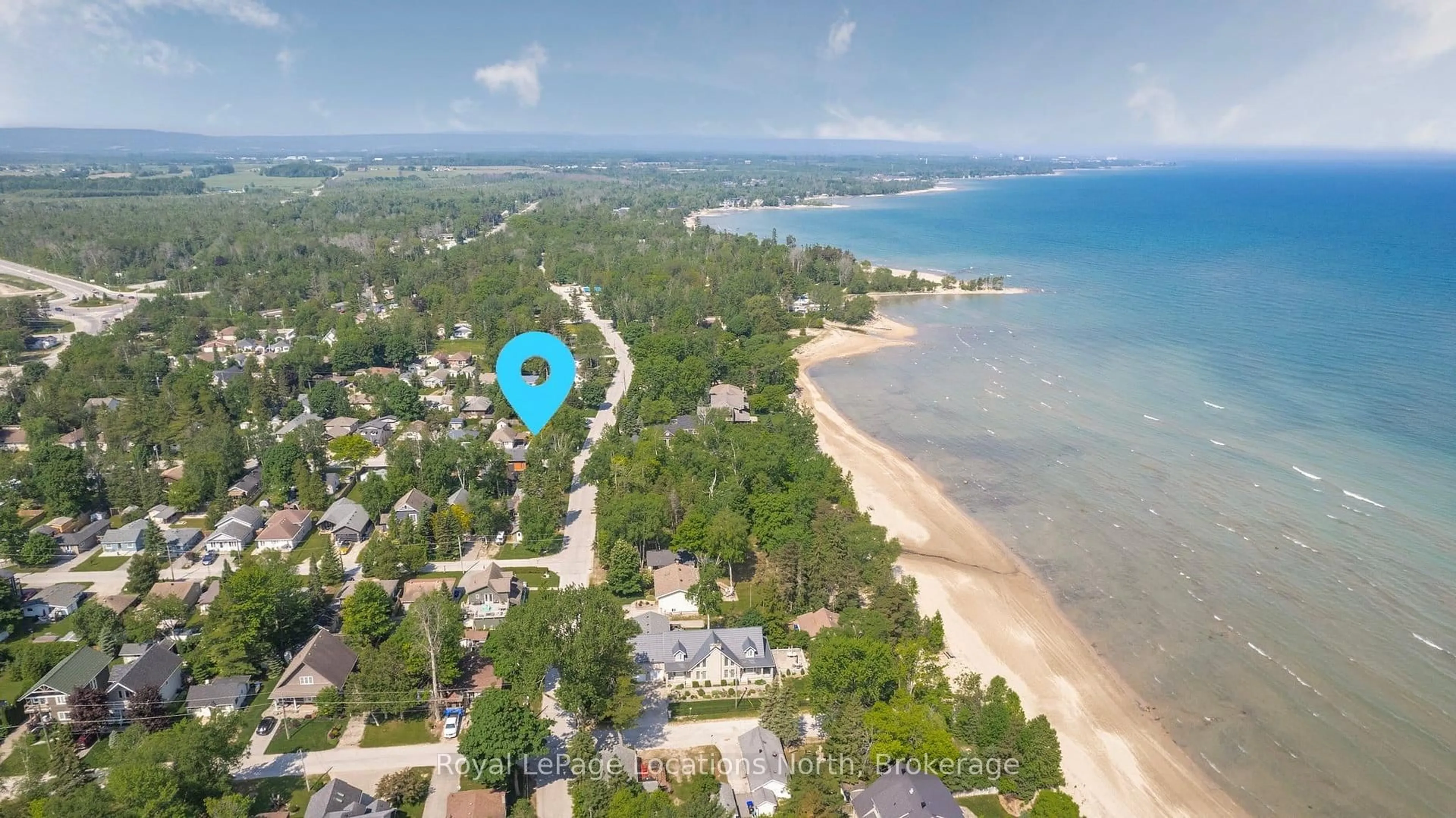 A pic from outside/outdoor area/front of a property/back of a property/a pic from drone, water/lake/river/ocean view for 1849 Shore Lane, Wasaga Beach Ontario L9Z 1V2