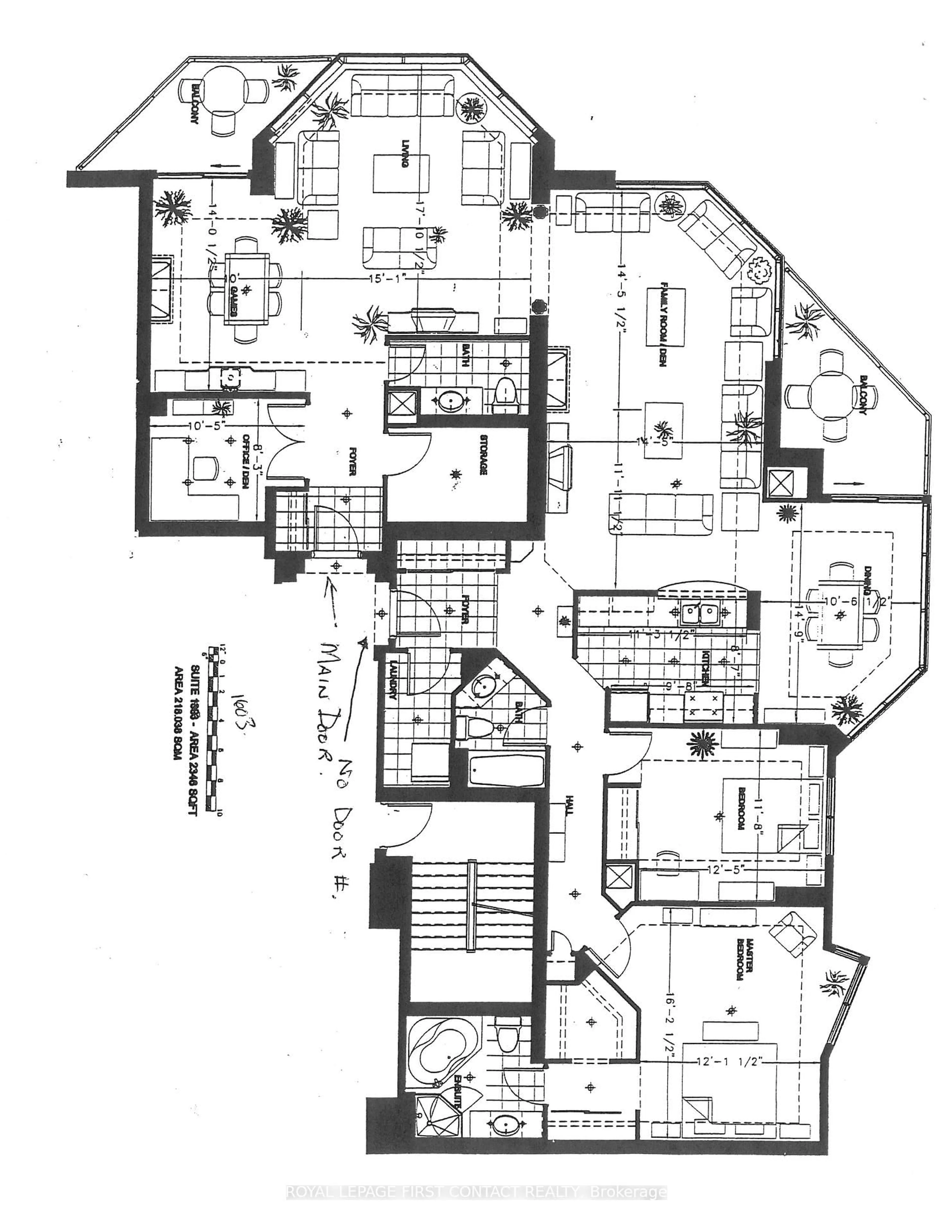 Floor plan for 6 Toronto St #1603, Barrie Ontario L4N 9R2