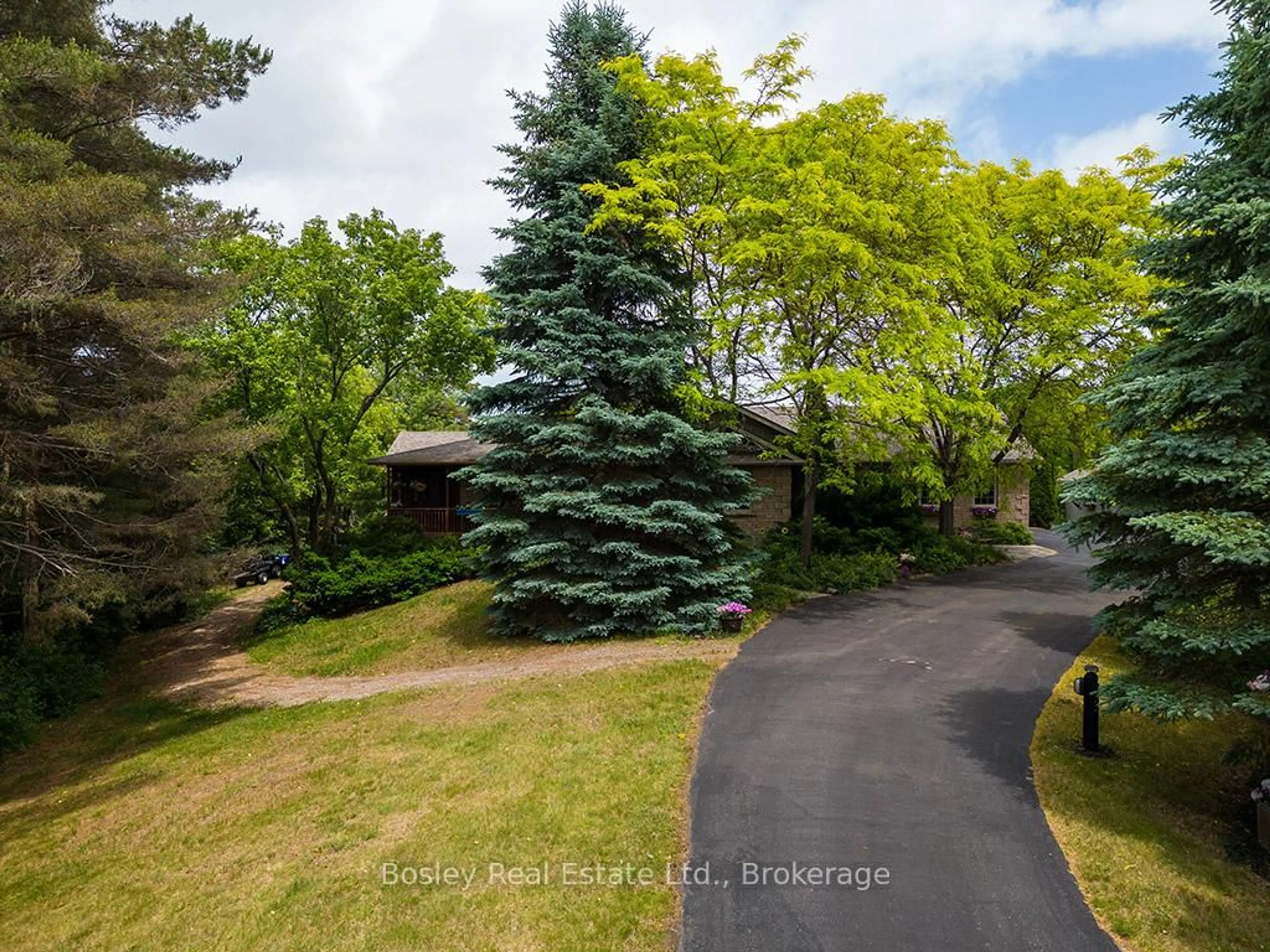 A pic from outside/outdoor area/front of a property/back of a property/a pic from drone, forest/trees view for 7496 Nottawasaga  36/37 Sdrd, Clearview Ontario L9Y 3Z1