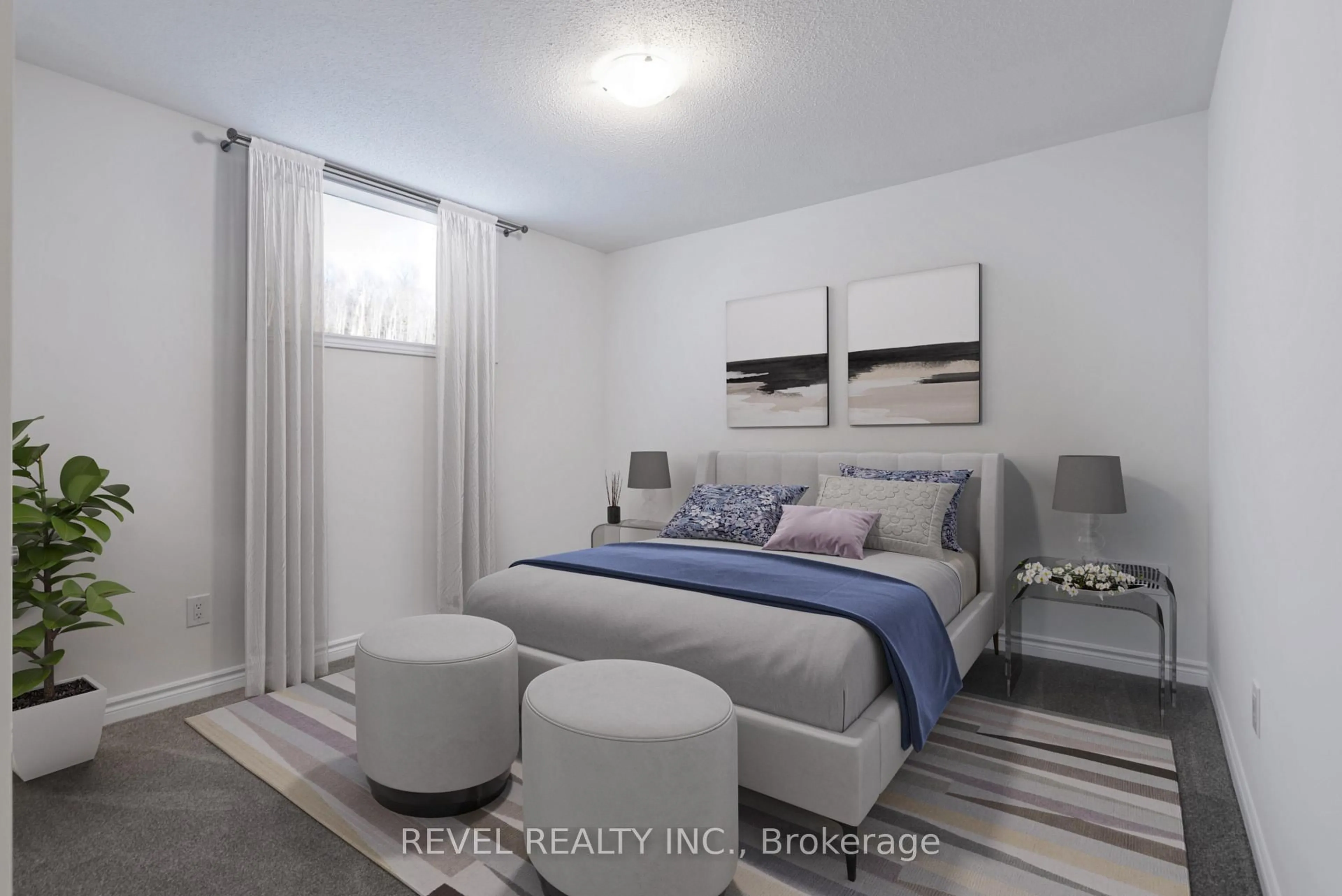 Bedroom with bed, unknown for 220 Ramblewood Dr, Wasaga Beach Ontario L9Z 2B2