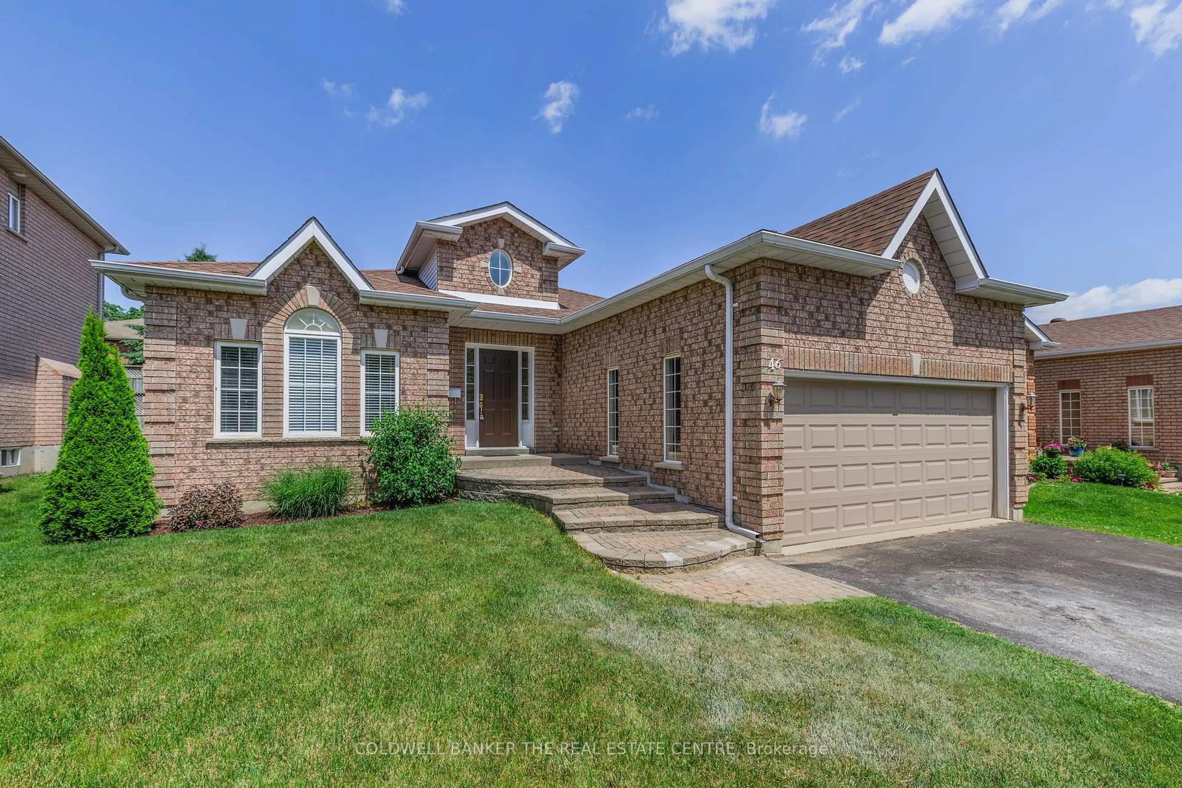 Home with brick exterior material, street for 46 Benson Dr, Barrie Ontario L4N 7Y1