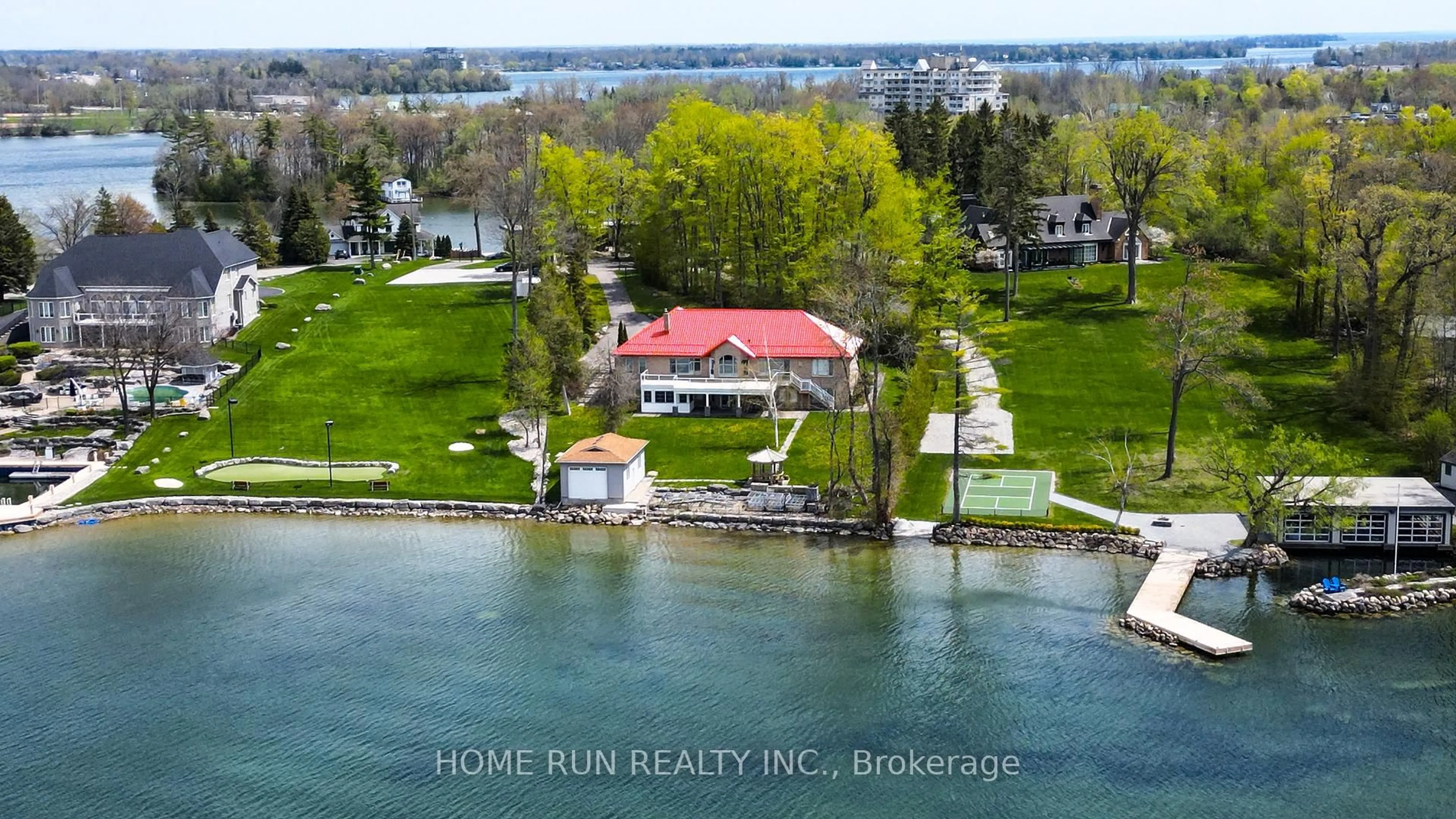 A pic from outside/outdoor area/front of a property/back of a property/a pic from drone, water/lake/river/ocean view for 354 Brewery Lane, Orillia Ontario L3V 7H8