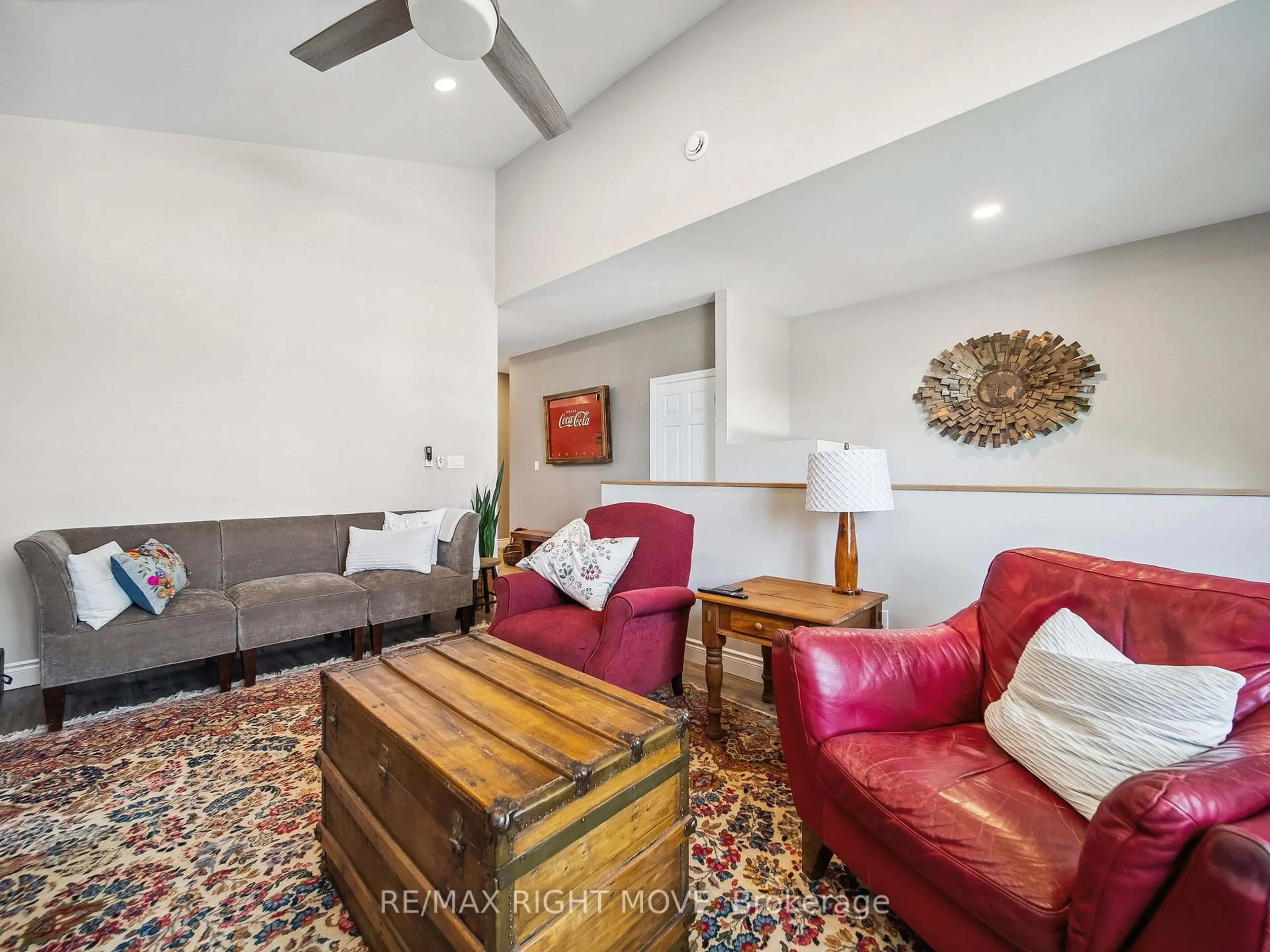 Living room with furniture, unknown for 112b Creighton St #1 & 2, Ramara Ontario L3V 1B3