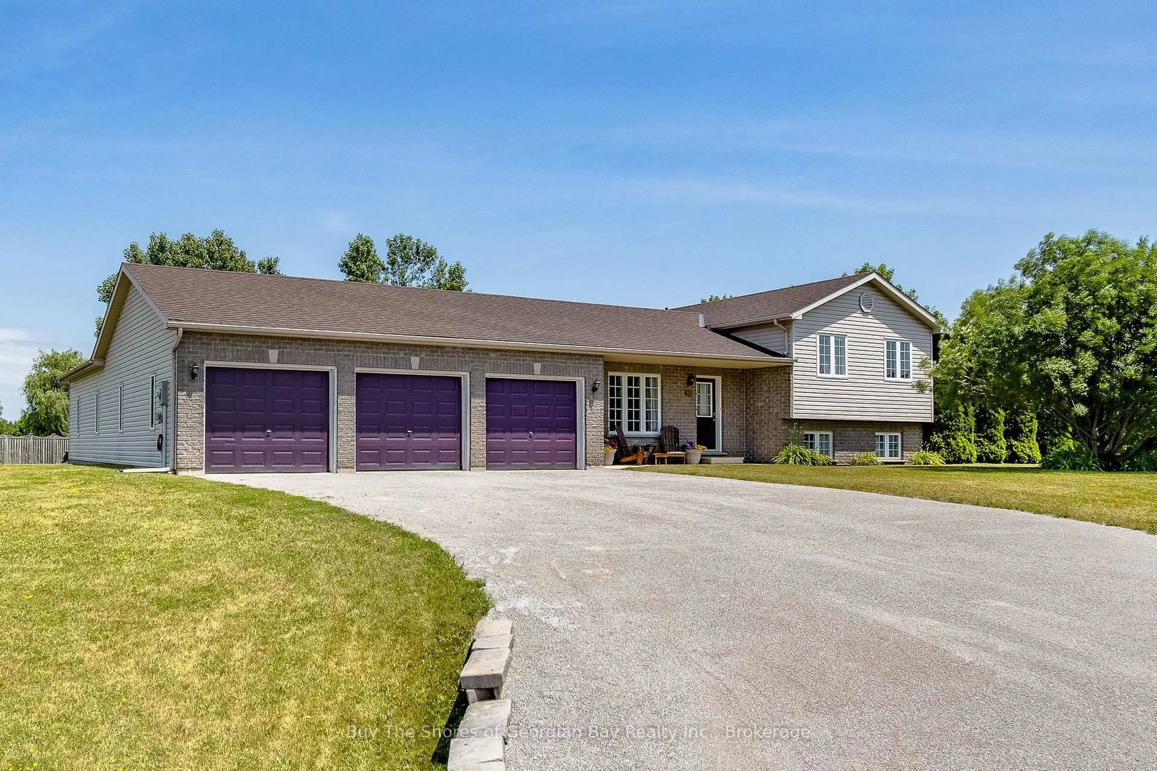 Home with vinyl exterior material, street for 24 Marl Creek Dr, Springwater Ontario L0L 2K0