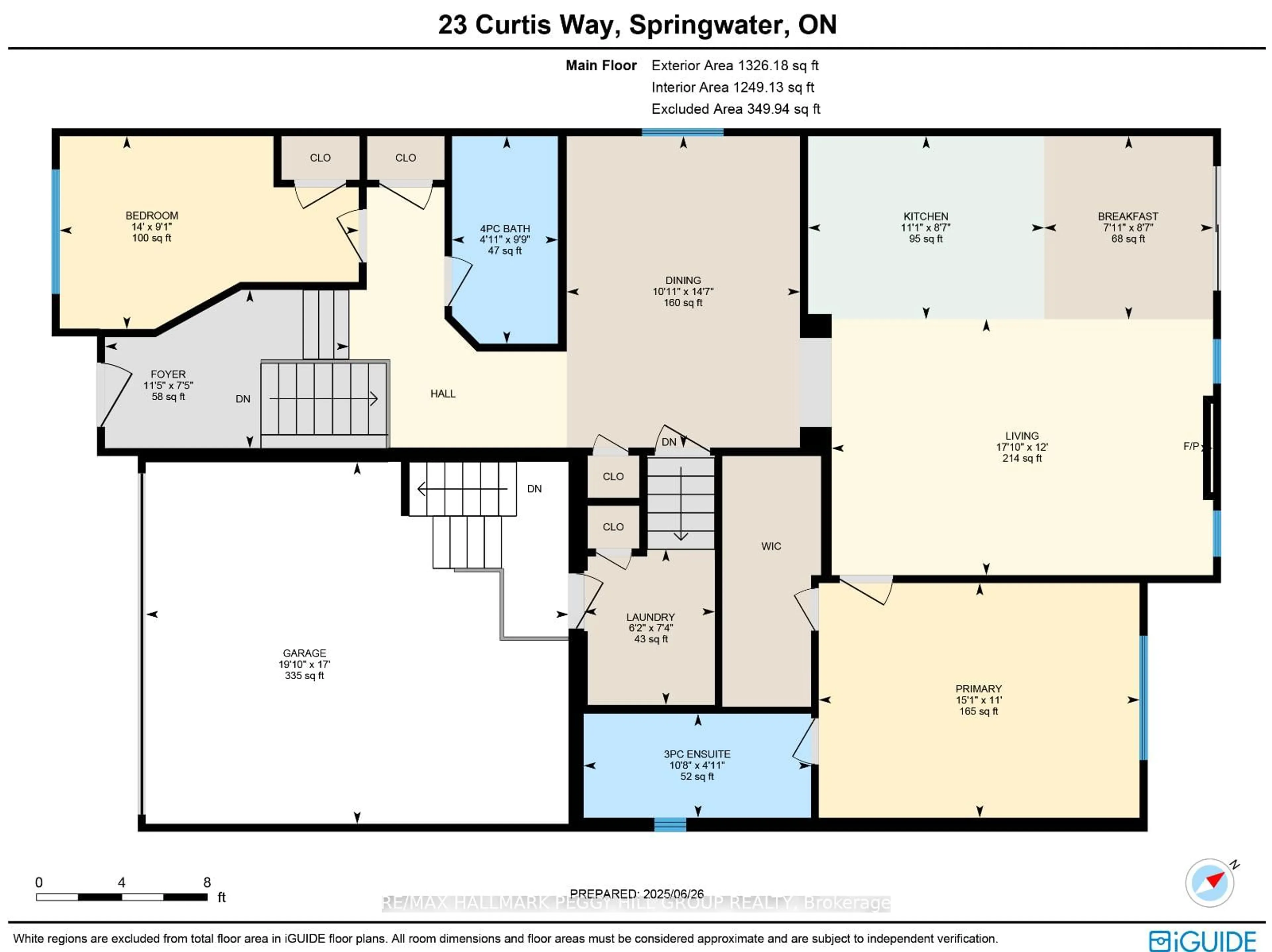 Floor plan for 23 Curtis Way, Springwater Ontario L9X 0S7