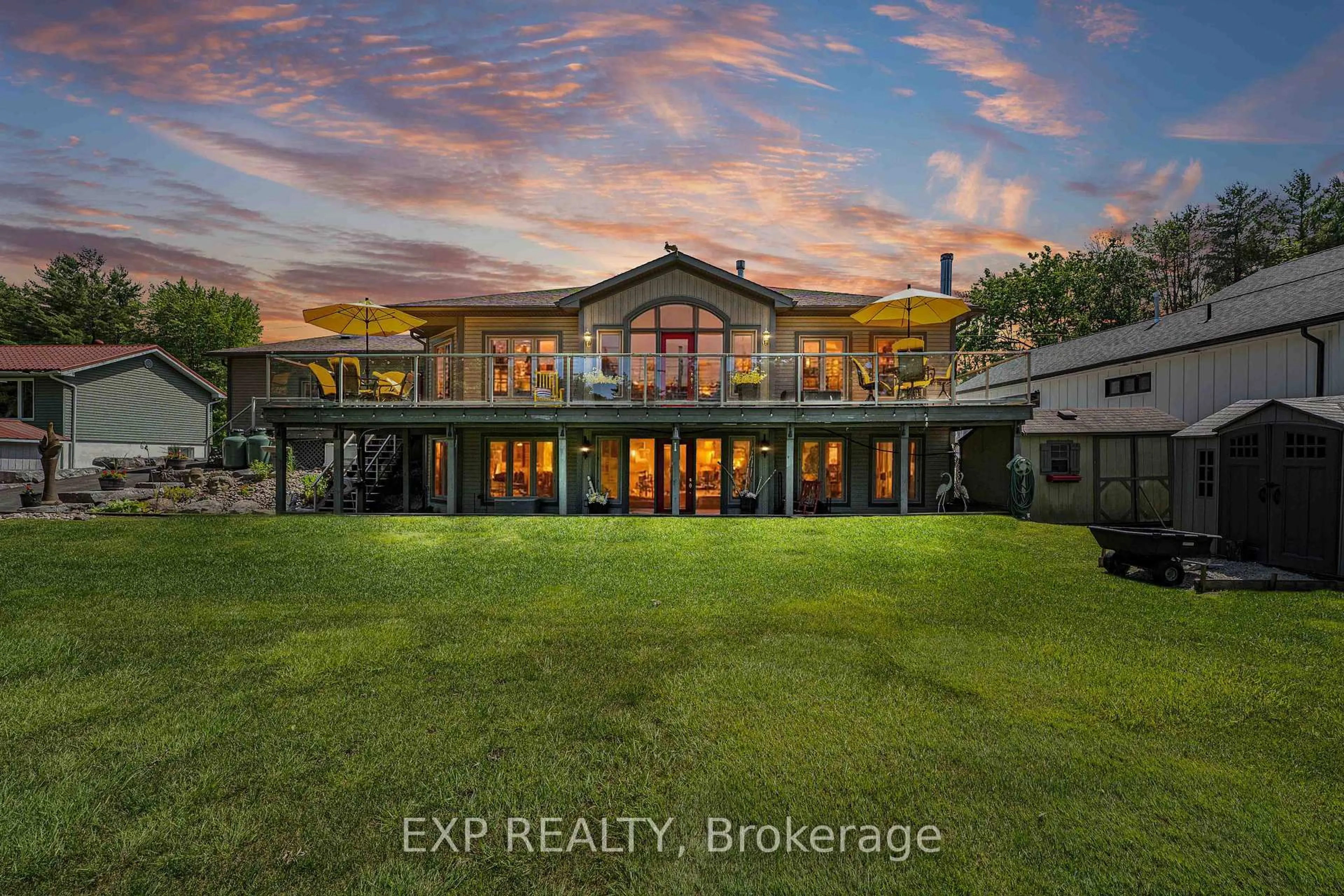 A pic from outside/outdoor area/front of a property/back of a property/a pic from drone, water/lake/river/ocean view for 3940 Canal Rd, Severn Ontario L0K 2B0