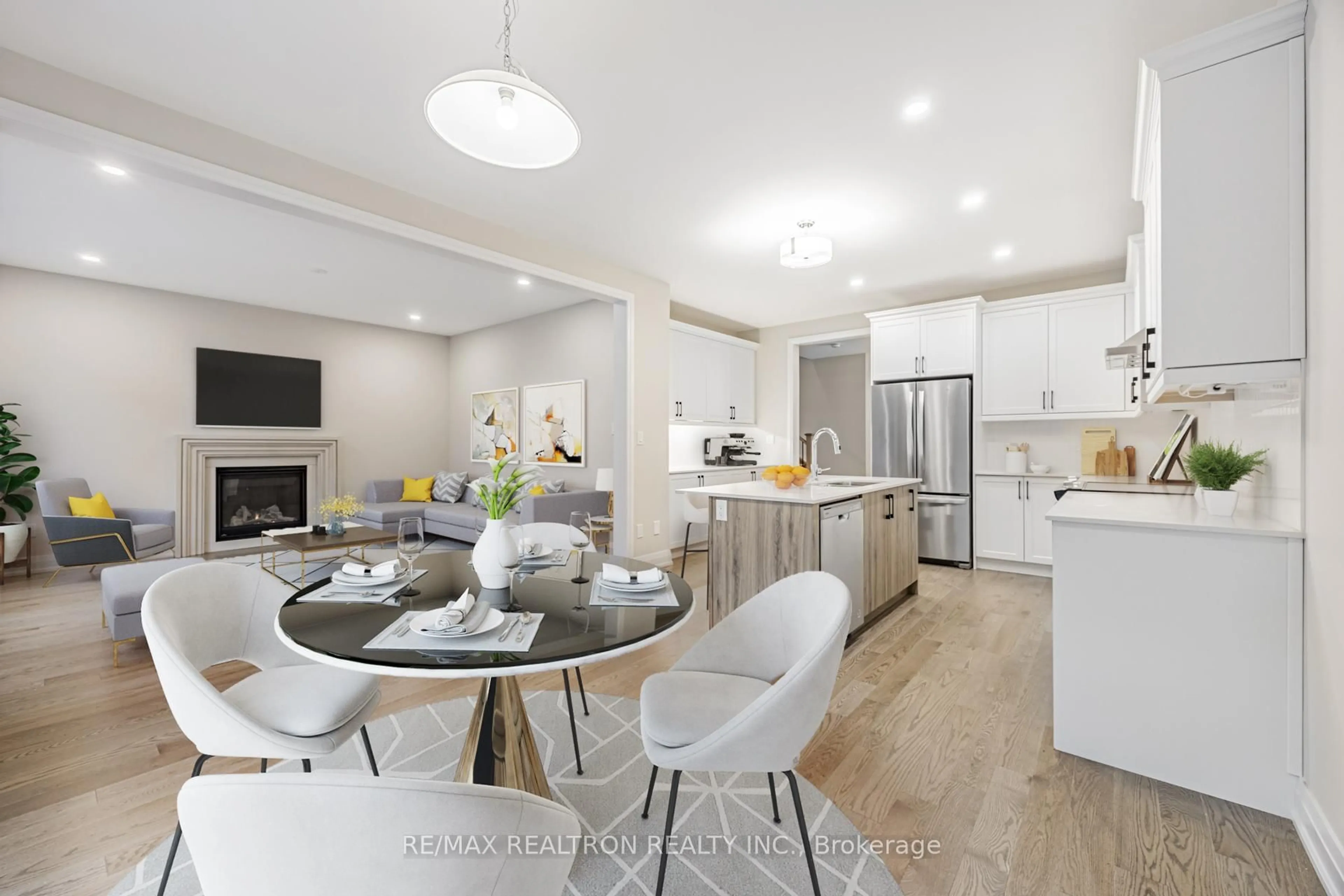 Open concept kitchen, unknown for 33 Sweet Cicely, Springwater Ontario L9X 2C7