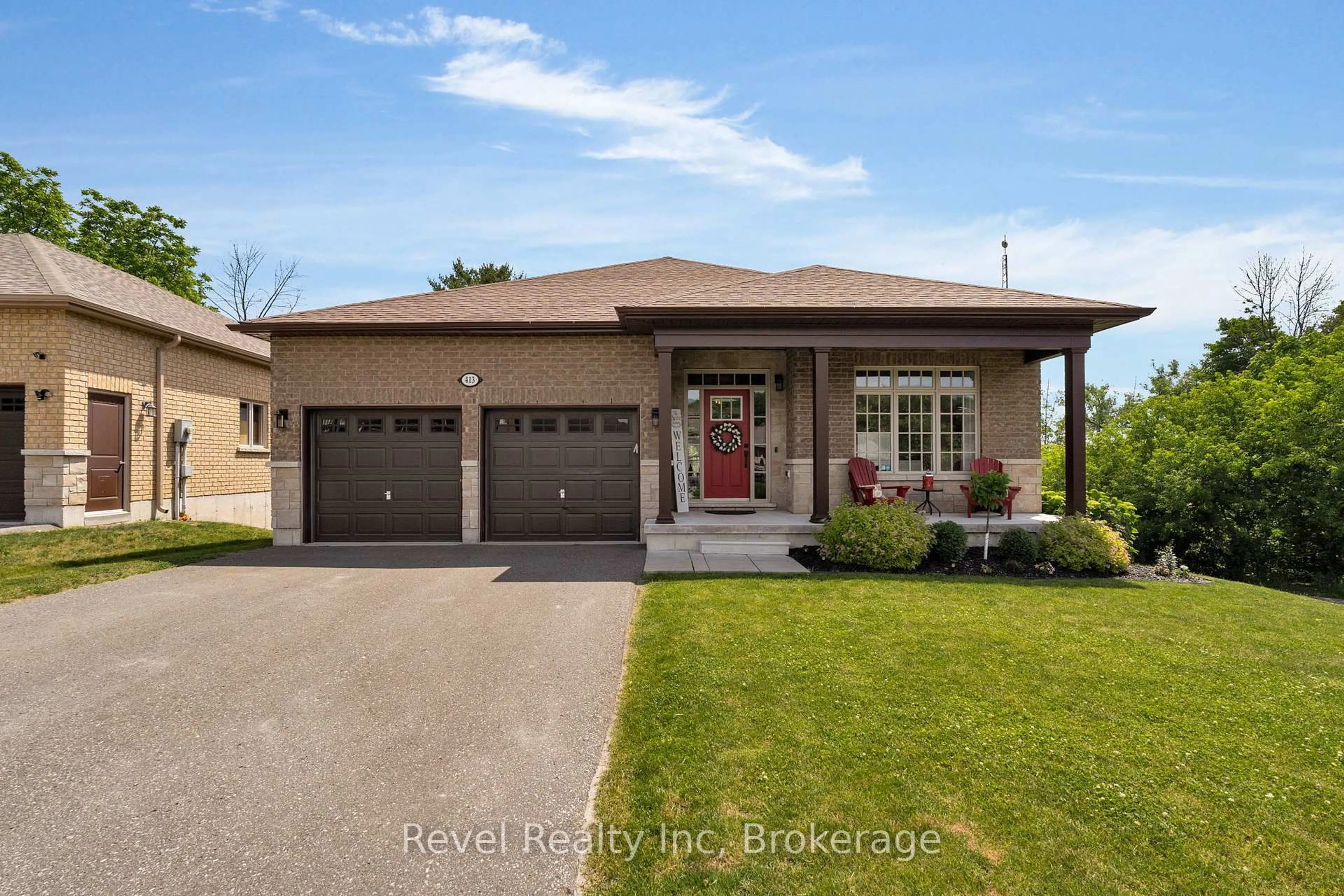 Home with brick exterior material, street for 413 RUSS HOWARD Dr, Midland Ontario L4R 0A6