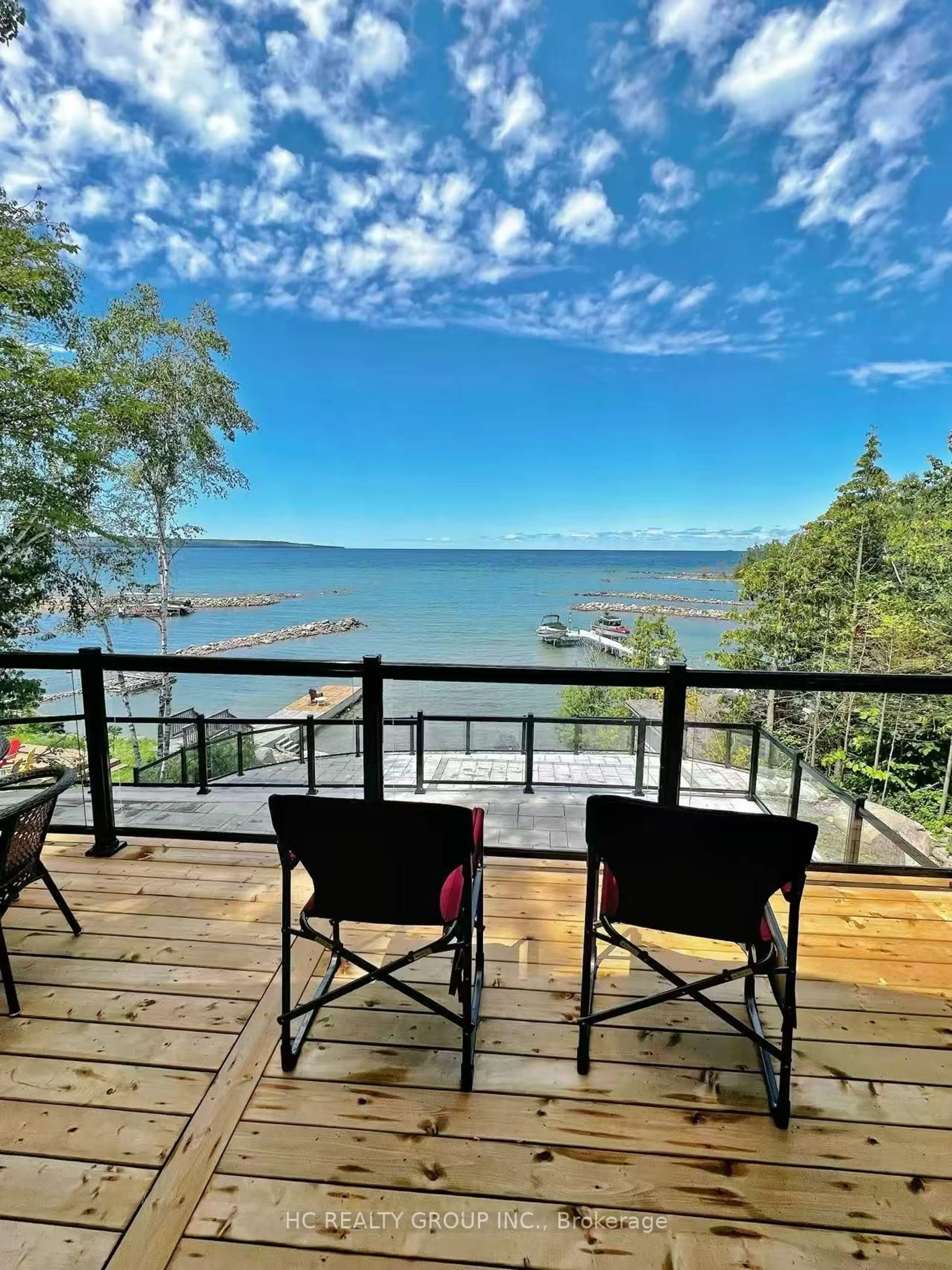 Patio, water/lake/river/ocean view for 456 Silver Birch Dr, Tiny Ontario L9M 0M5