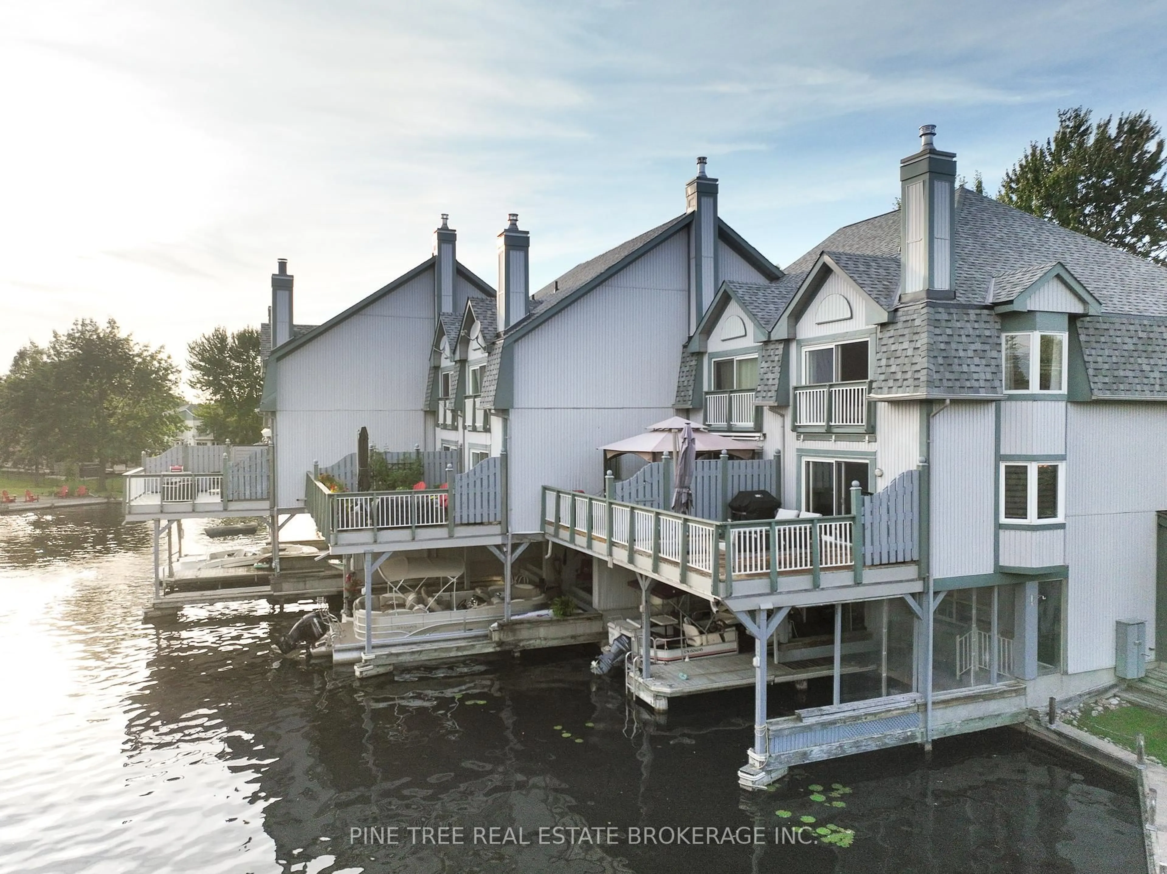 A pic from outside/outdoor area/front of a property/back of a property/a pic from drone, water/lake/river/ocean view for 30 Laguna Pkwy #11, Ramara Ontario L0K 1B0