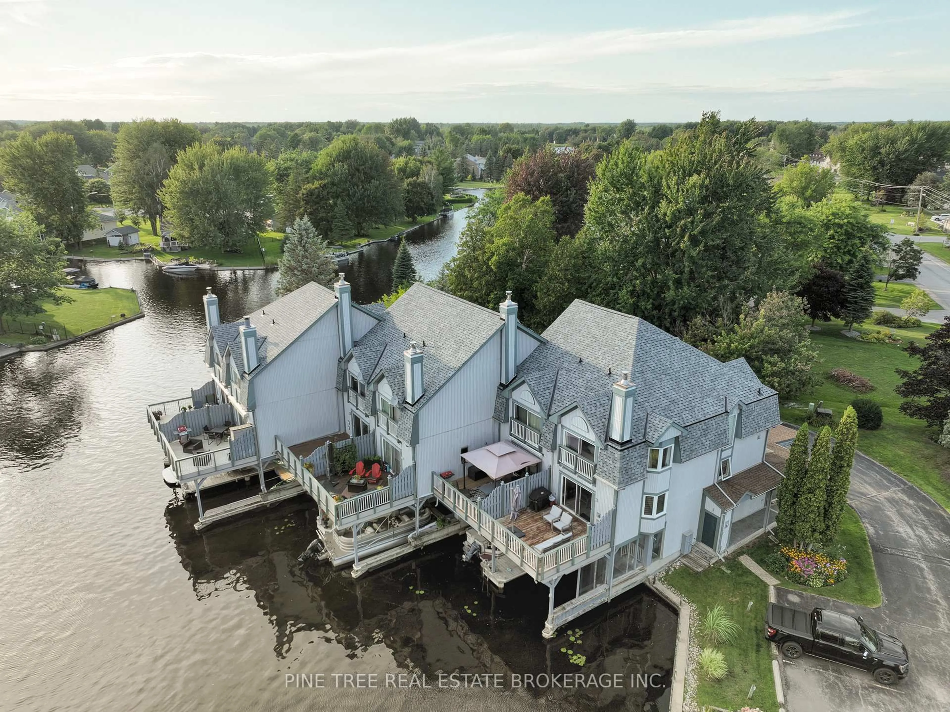 A pic from outside/outdoor area/front of a property/back of a property/a pic from drone, water/lake/river/ocean view for 30 Laguna Pkwy #11, Ramara Ontario L0K 1B0