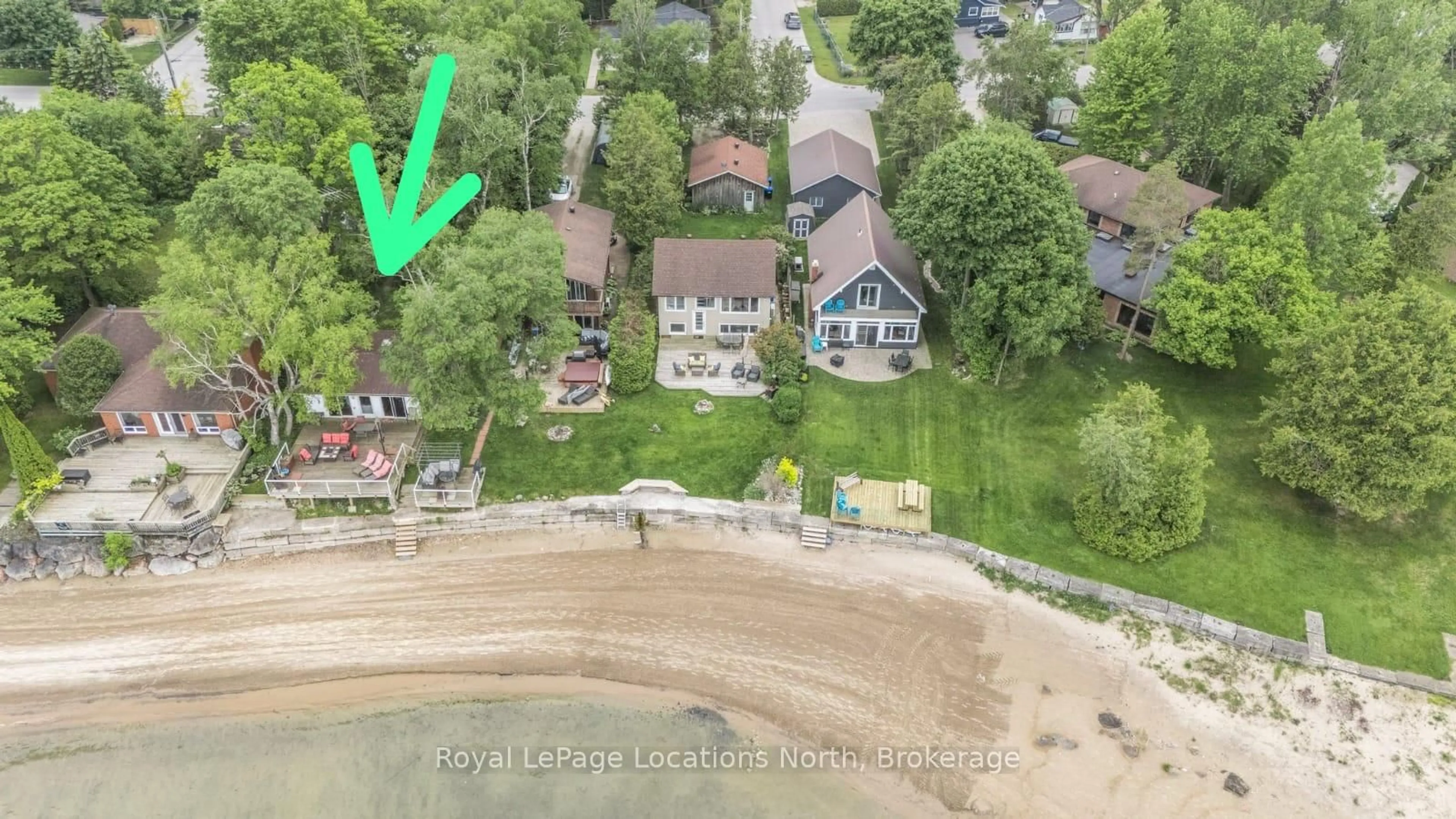 A pic from outside/outdoor area/front of a property/back of a property/a pic from drone, water/lake/river/ocean view for 1950 Shore Lane, Wasaga Beach Ontario L9Z 1T7
