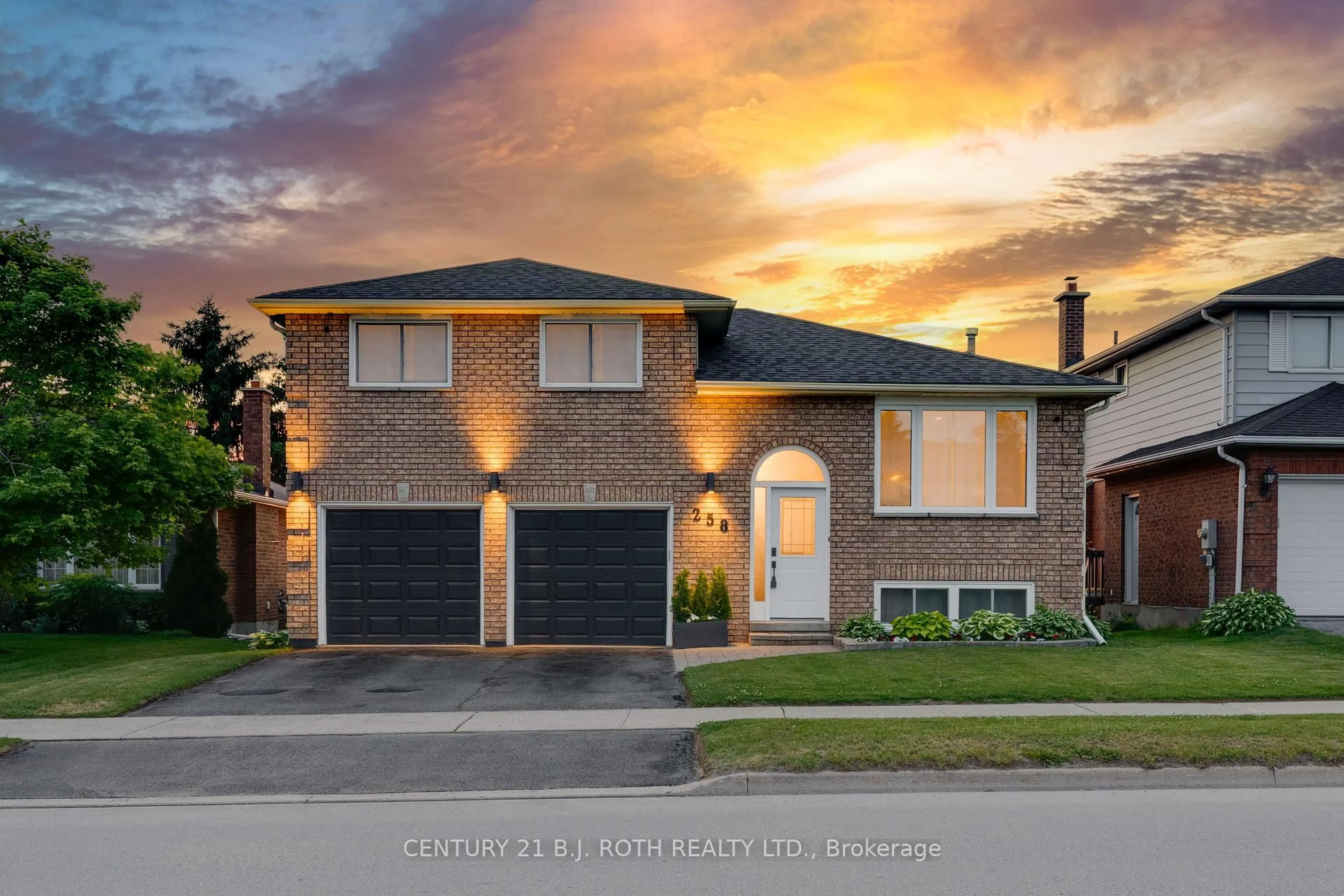 Home with brick exterior material, street for 258 COLLEGIATE Dr, Orillia Ontario L3V 7S5