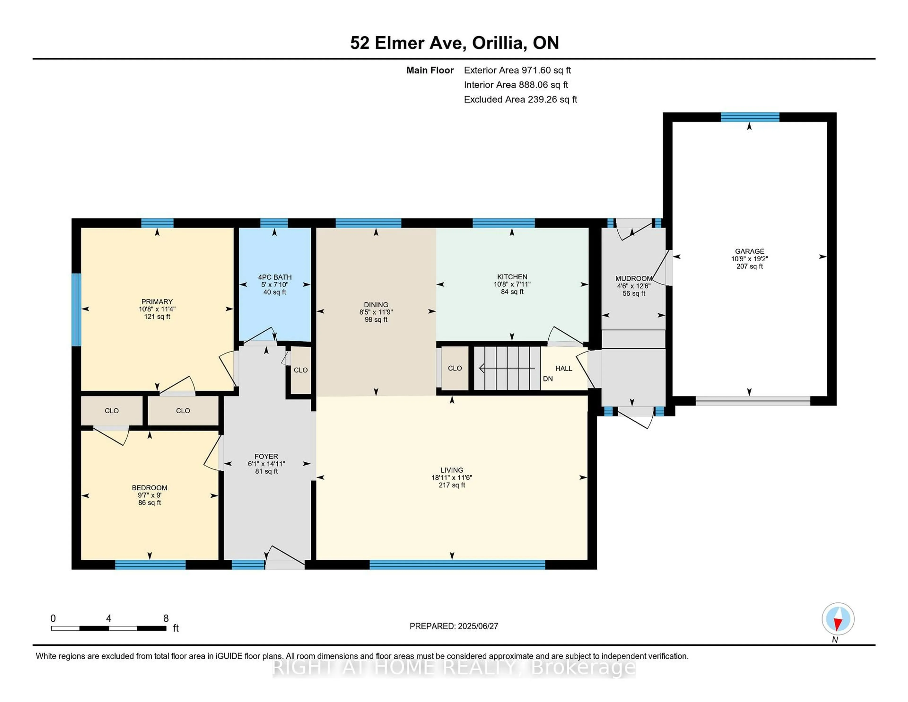 Floor plan for 52 Elmer Ave, Orillia Ontario L3V 2S7