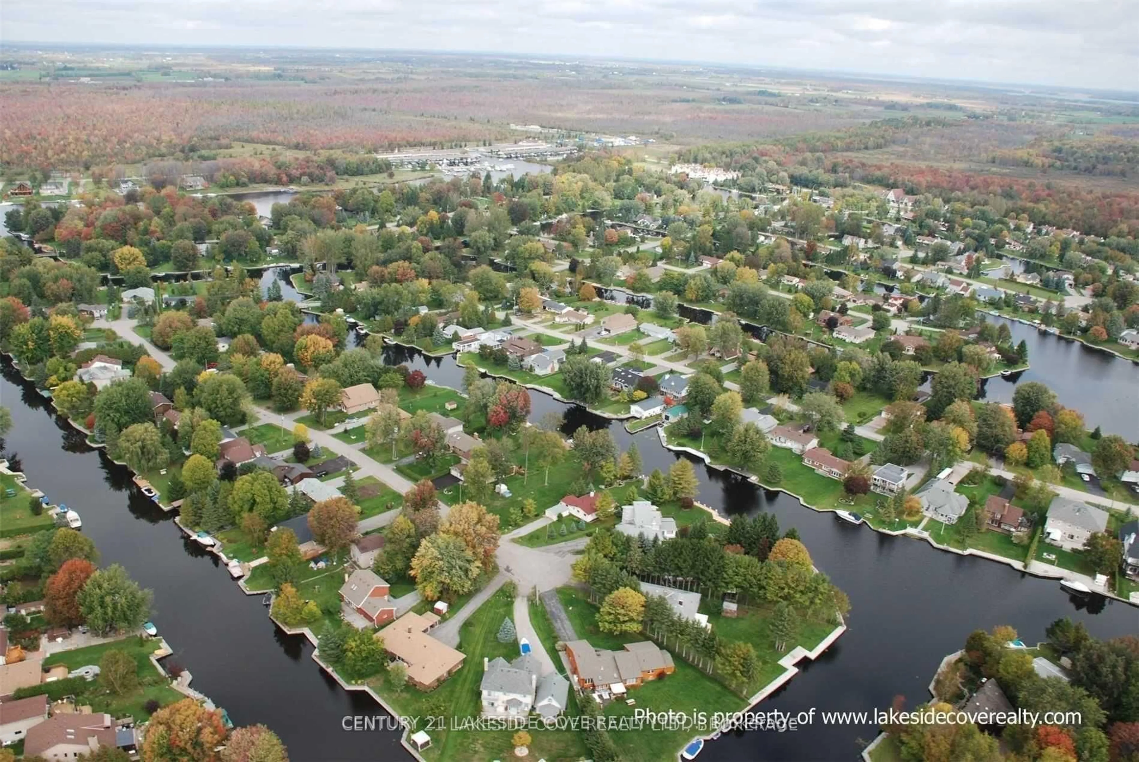 A pic from outside/outdoor area/front of a property/back of a property/a pic from drone, water/lake/river/ocean view for 17 Turtle Path, Ramara Ontario L0K 1B0