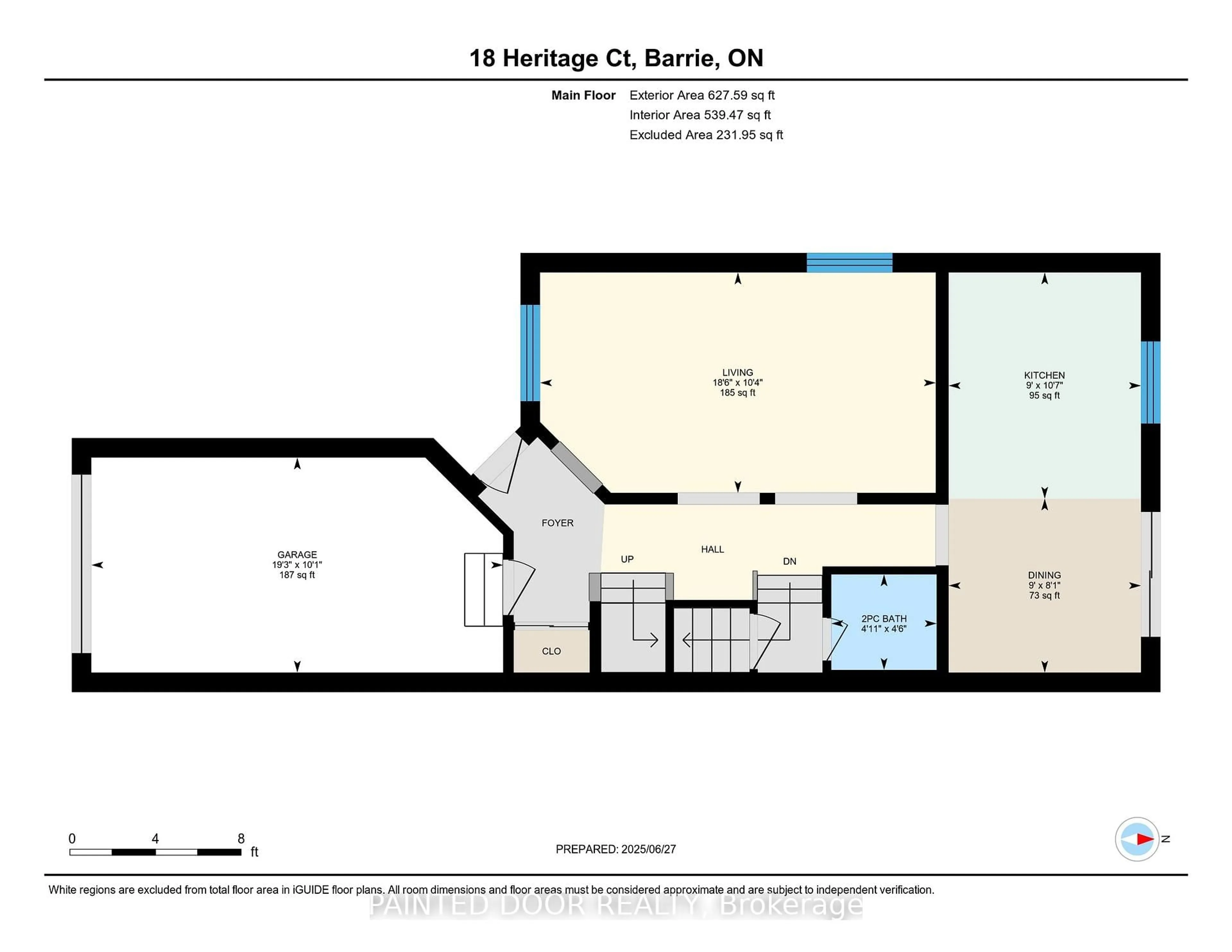 Floor plan for 18 Heritage Crt, Barrie Ontario L4N 0E7