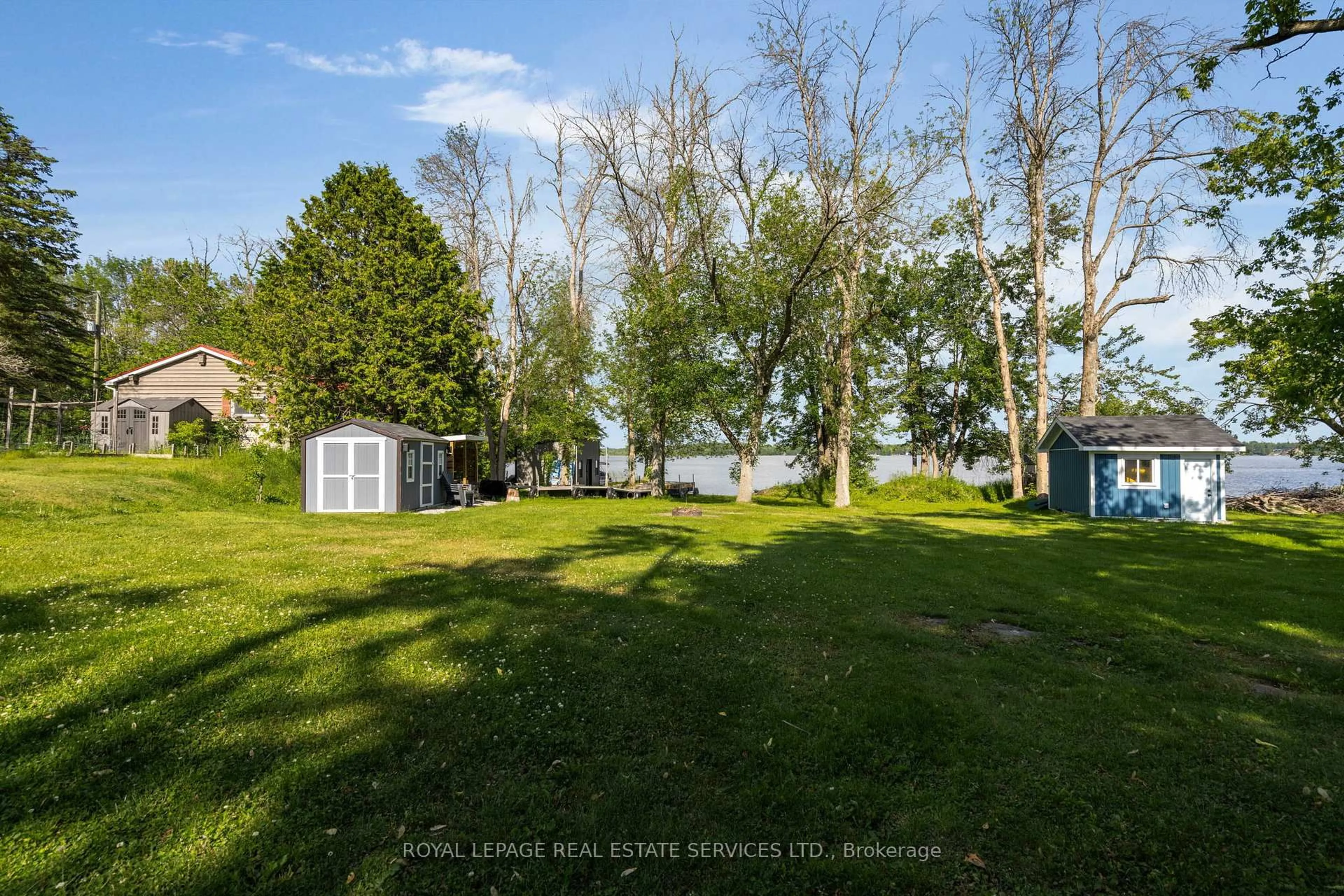 A pic from outside/outdoor area/front of a property/back of a property/a pic from drone, water/lake/river/ocean view for 1129 Concession Road 9, Ramara Ontario L0K 1B0