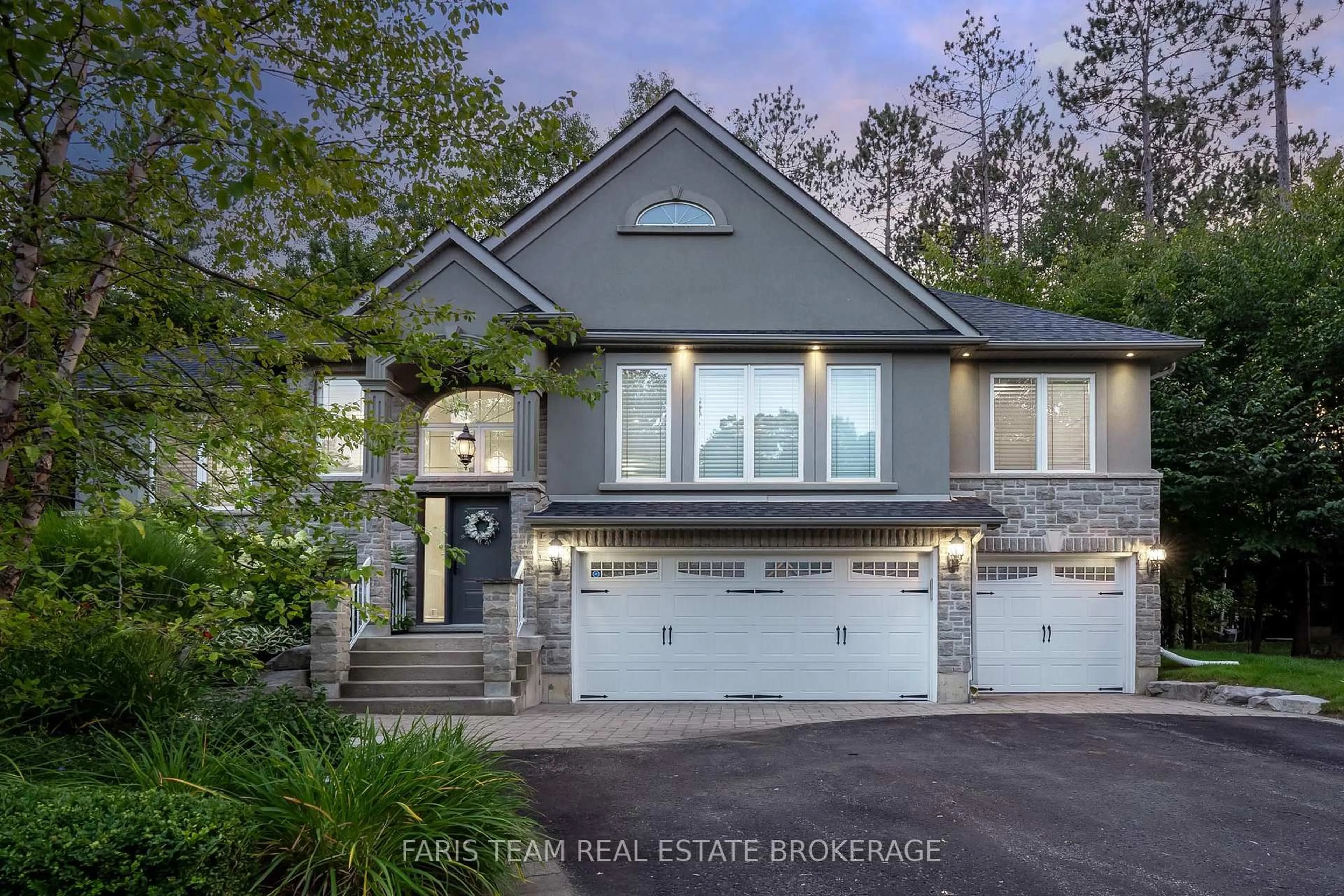 Home with brick exterior material, street for 2 Reillys Run, Springwater Ontario L0L 1Y3