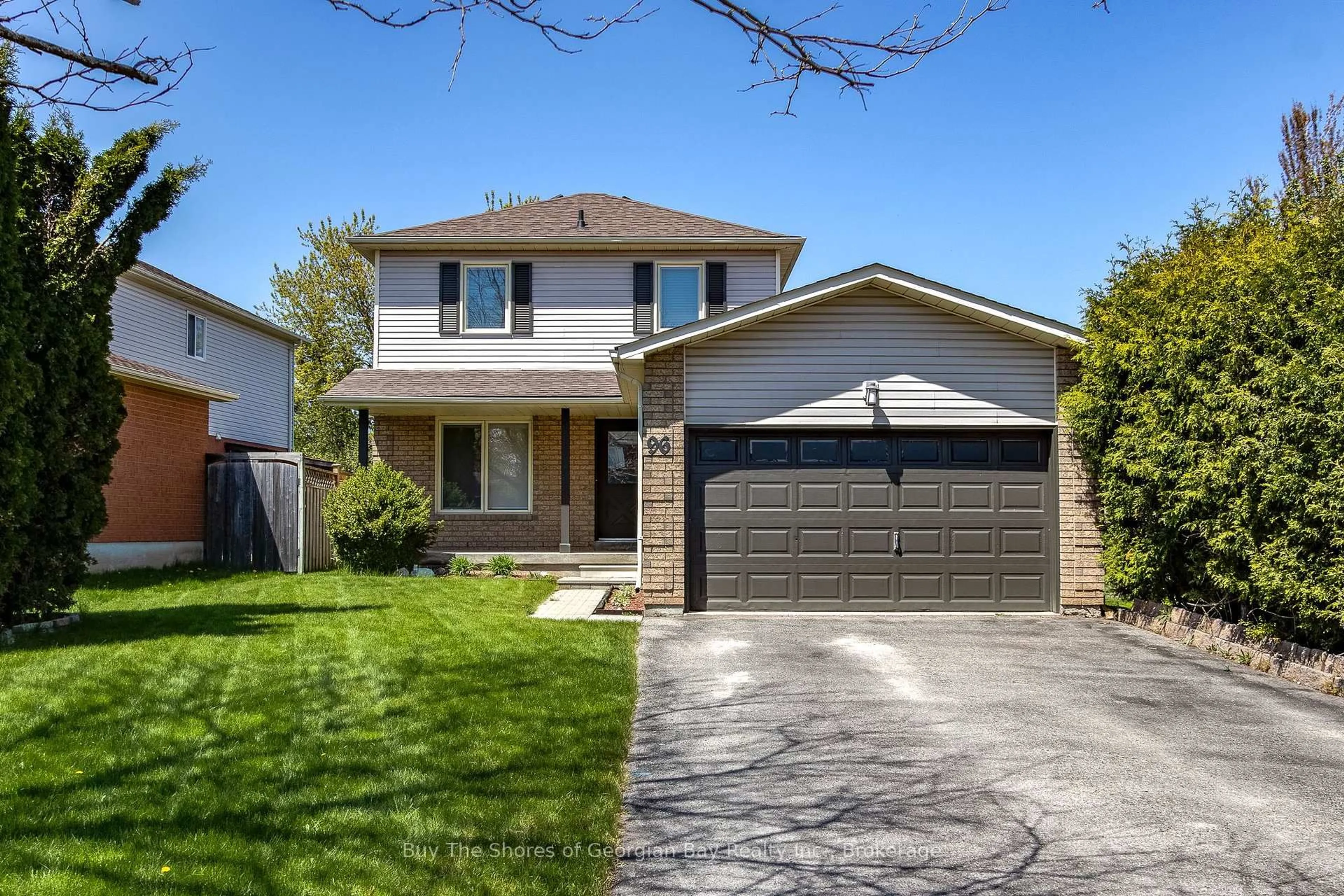 Home with brick exterior material, street for 96 Barre Dr, Barrie Ontario L4N 7P1