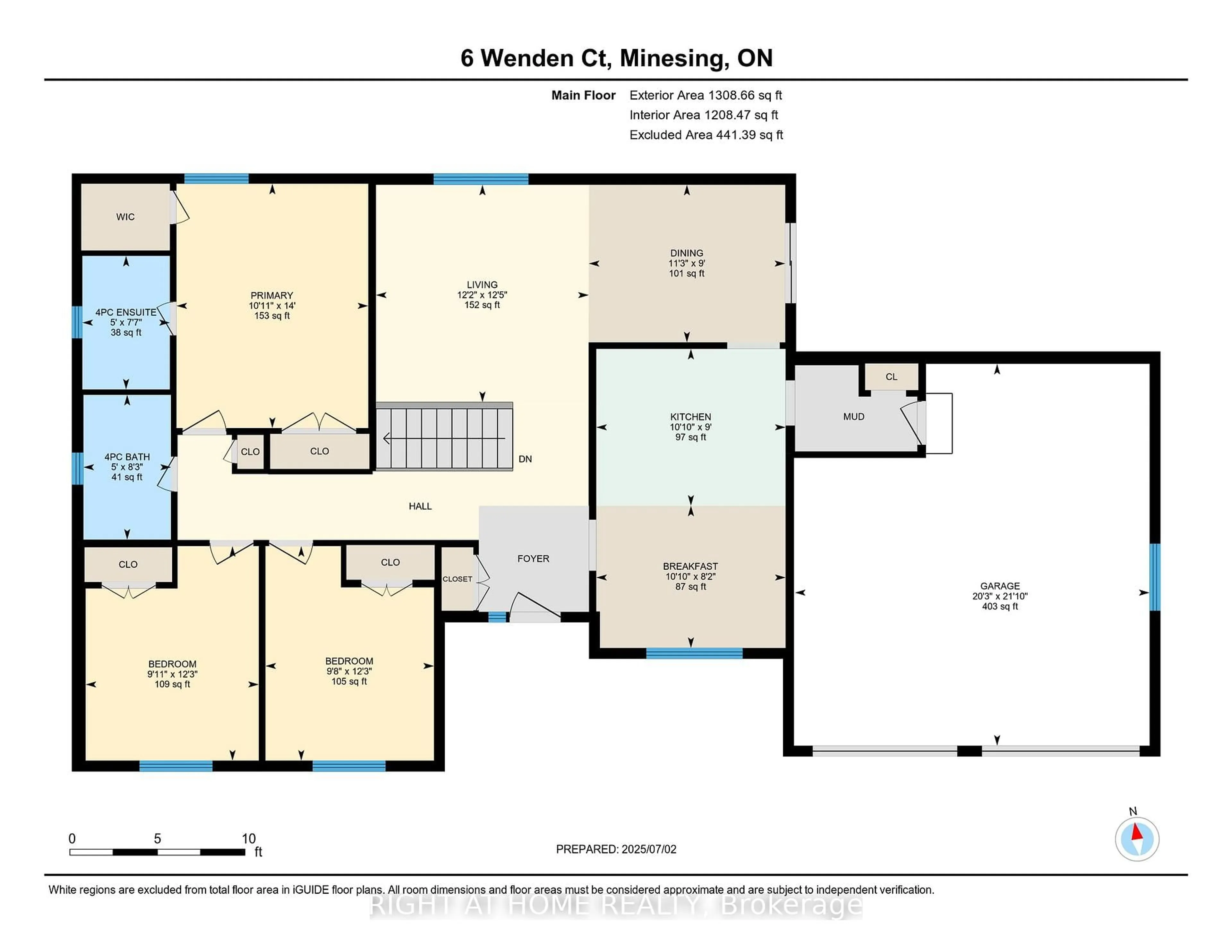 Floor plan for 6 Wenden Crt, Springwater Ontario L9X 0G7