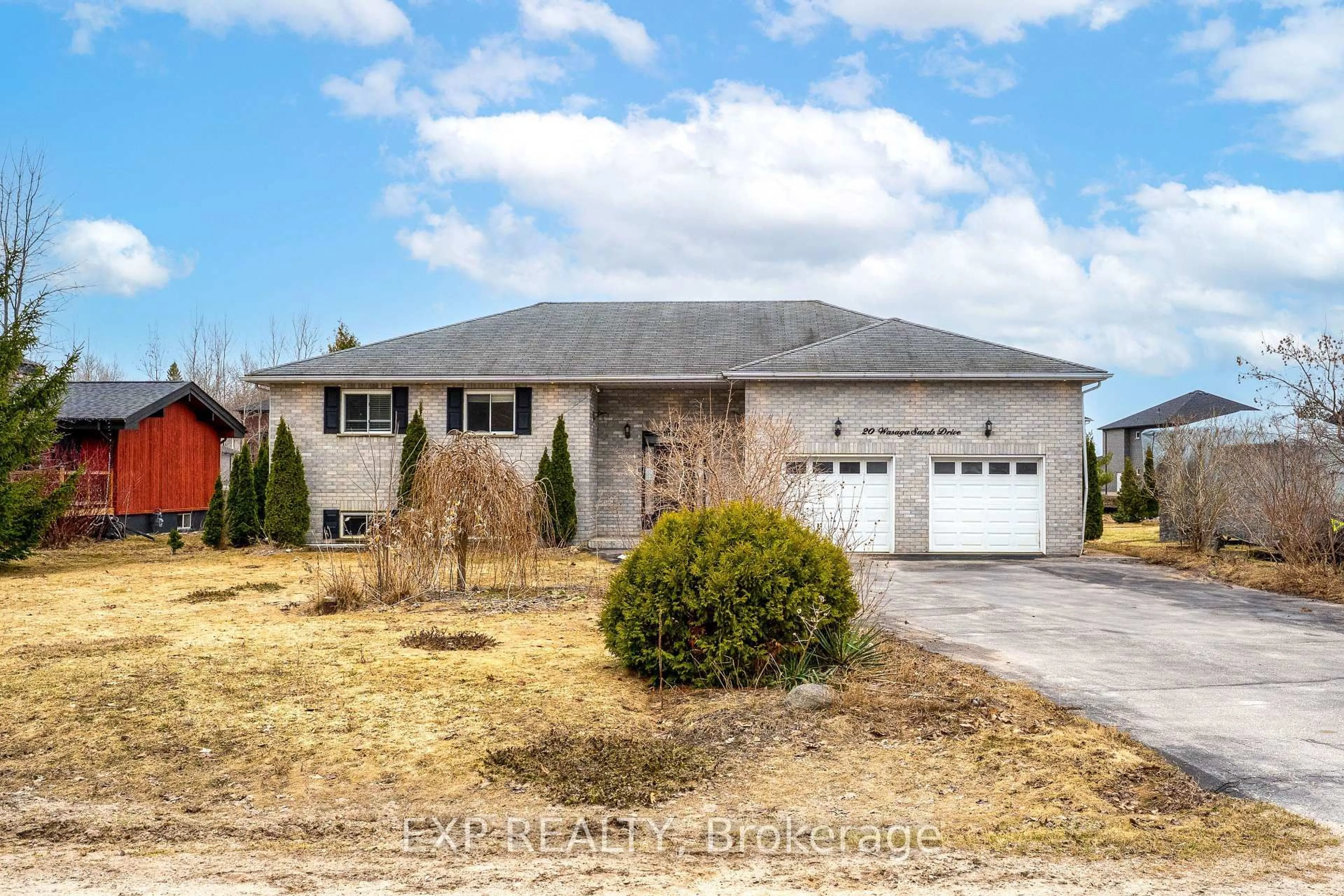 Home with brick exterior material, street for 20 Wasaga Sands Dr, Wasaga Beach Ontario L9Z 1J6